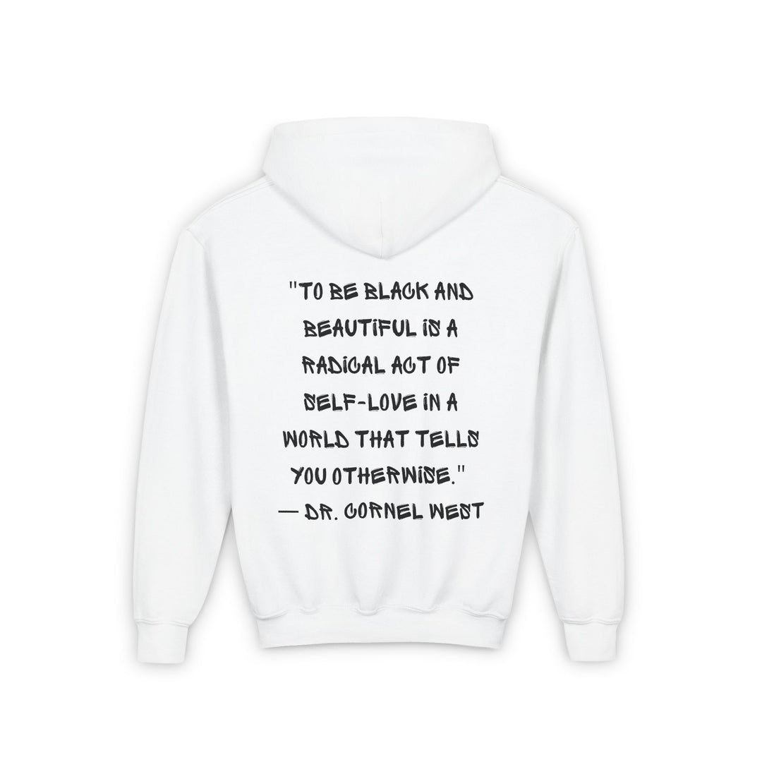 Unapologetically Black pride and culture empowerment for youth hoodie identity