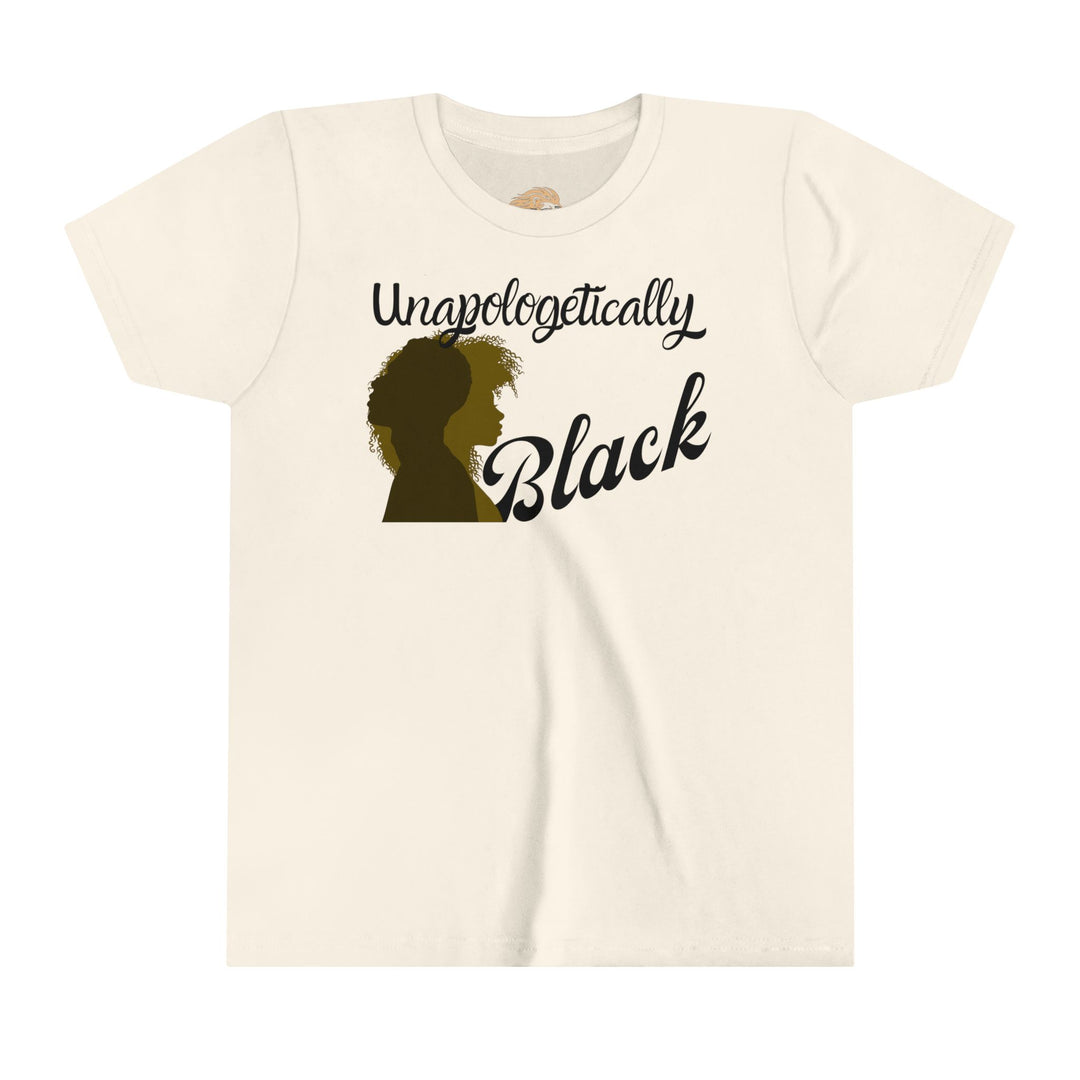 Unapologetically Black youth tee showcasing pride - Empower youths with this bold statement piece for empowerment.