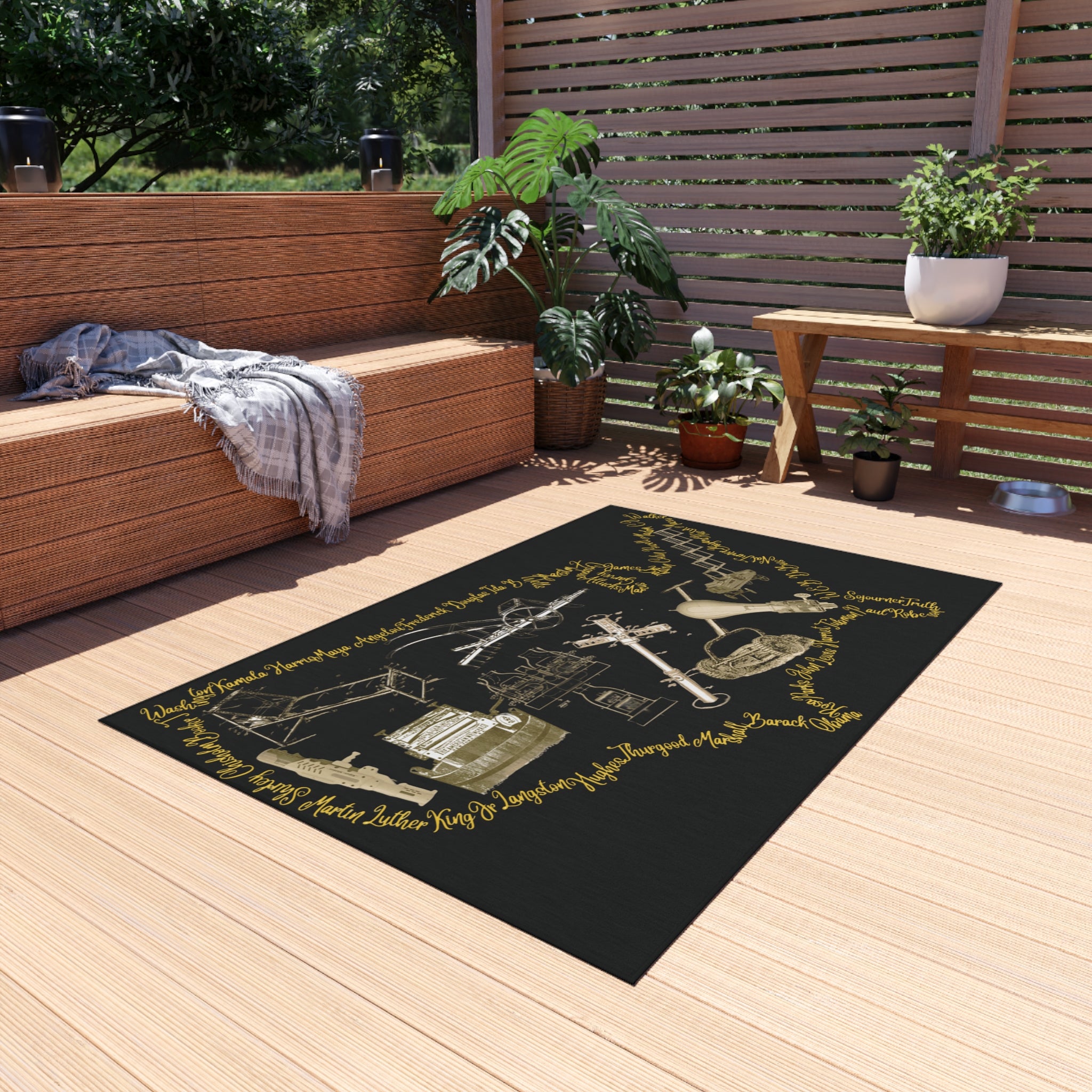 Black Excellence Rug – Afrocentric Power Statement Rug for Cultural Pride Home
