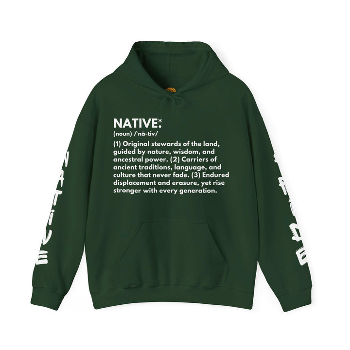 Explore the essence of Native definition through this stylish Hoodie that pays homage to ancestral roots