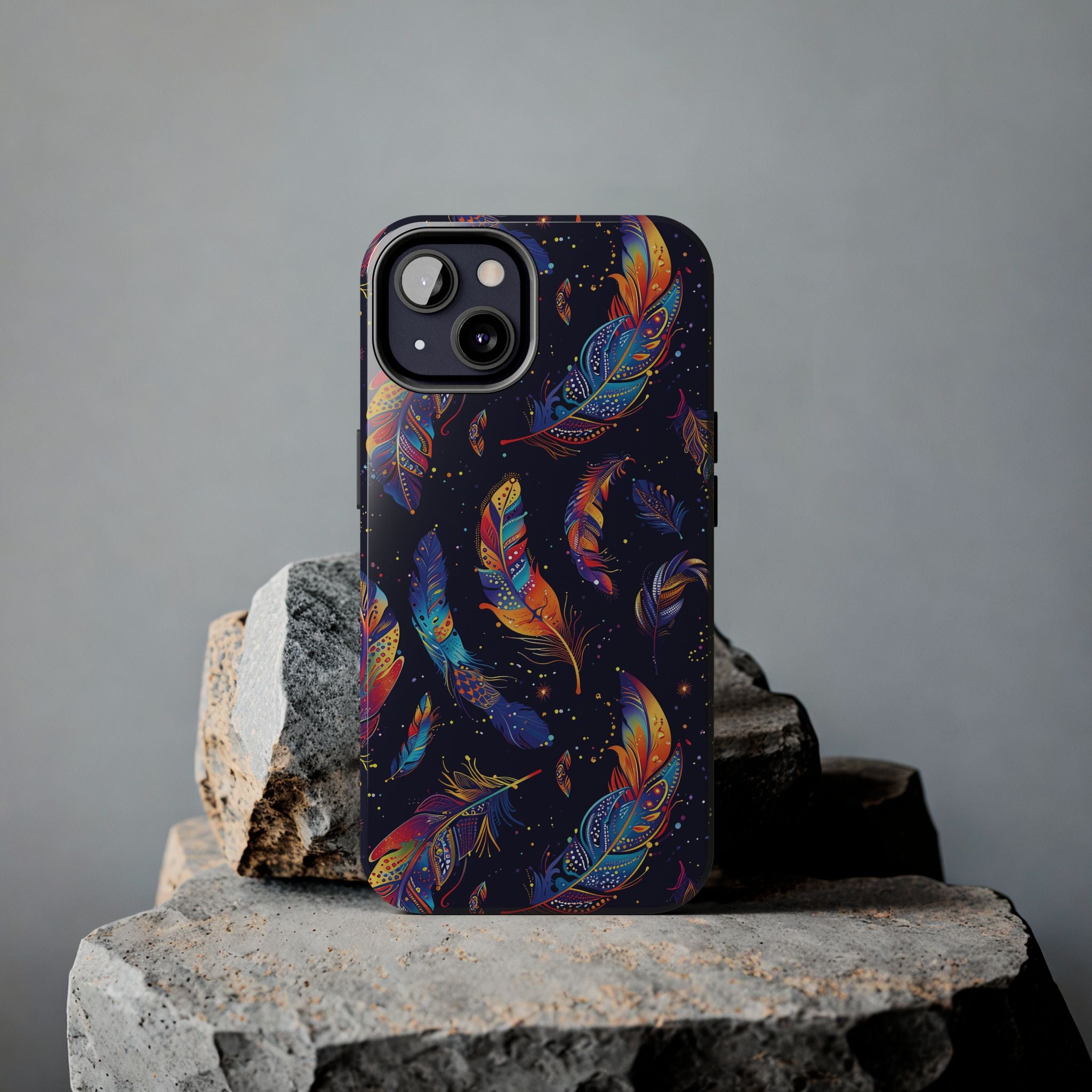 Native American Feather Tough Phone Case – Tribal Protection with Meaning for iPhone & Samsung