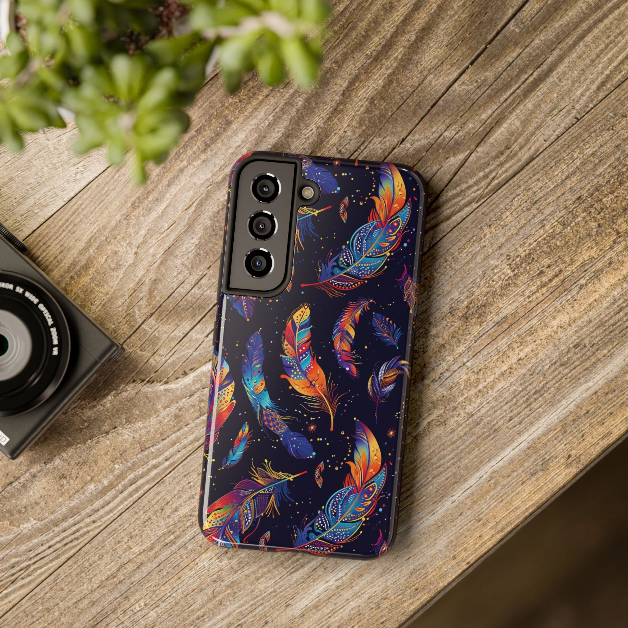 Native American Feather Tough Phone Case – Tribal Protection with Meaning for iPhone & Samsung