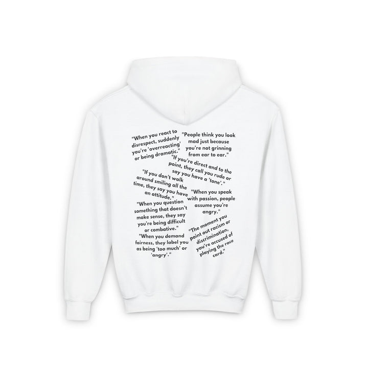 Youth hoodie promoting cultural expression, breaking stereotypes and embracing passion