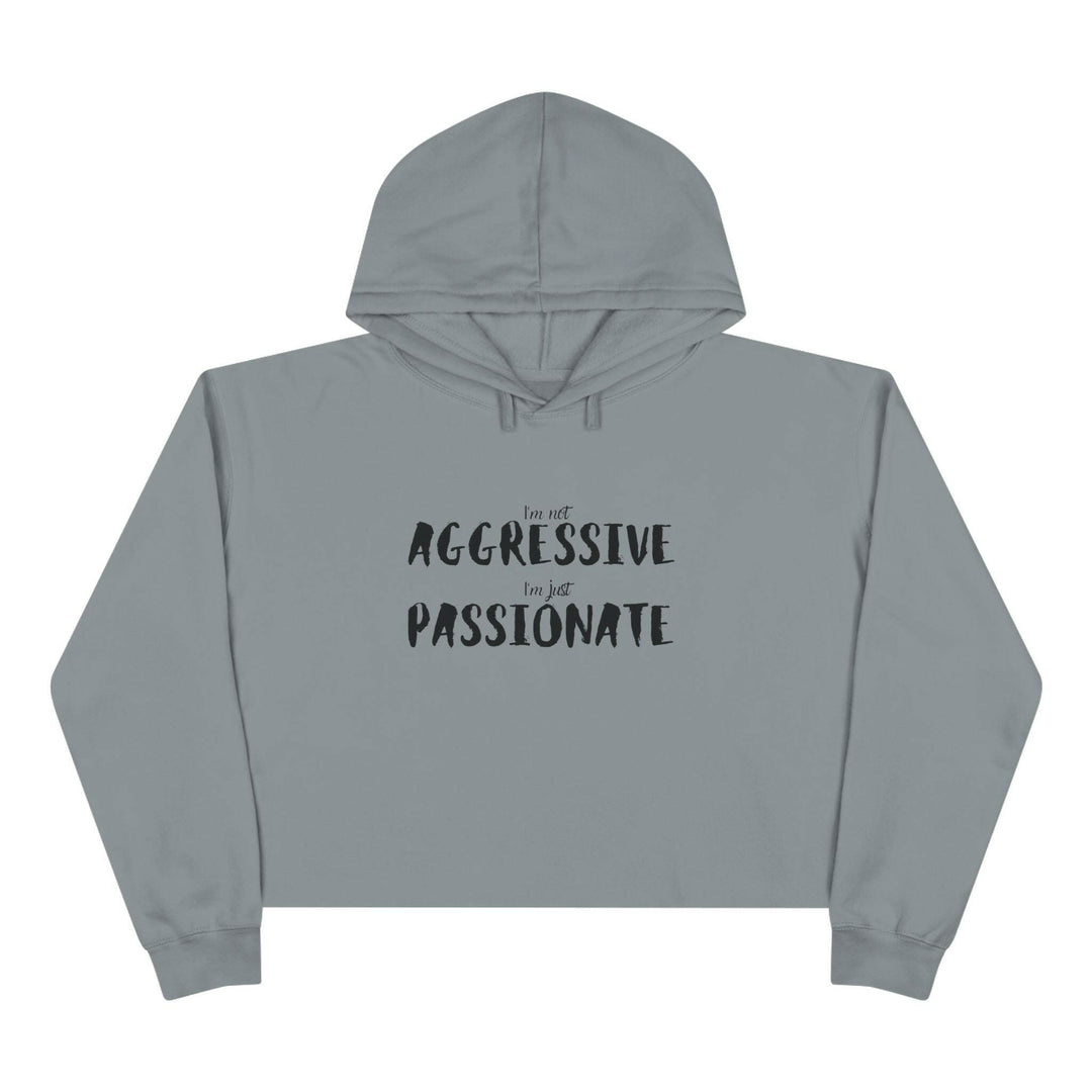 Crop hoodie showcasing Black culture and power statement, perfect for those who are not aggressive but just passionate.