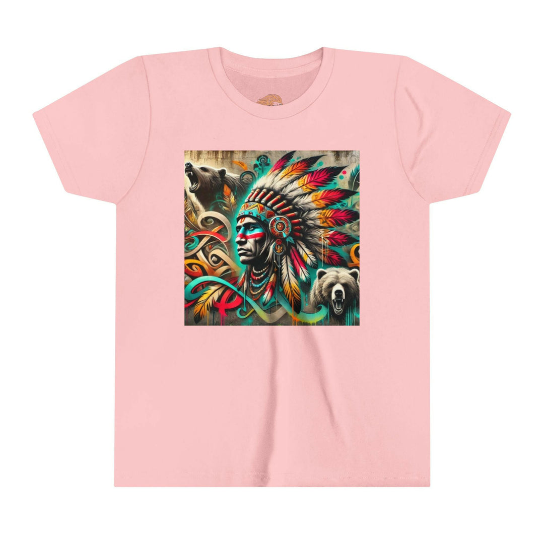 Tribal guardian youth tee featuring traditional design, cultural influence for stylish youths