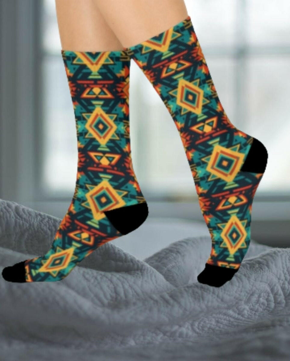 Afro - Native Heritage Socks - MKCM Modern Designs