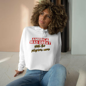 'America Was Great' Crop Hoodie - MKCM Modern Designs