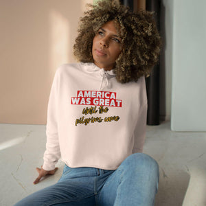 'America Was Great' Crop Hoodie - MKCM Modern Designs