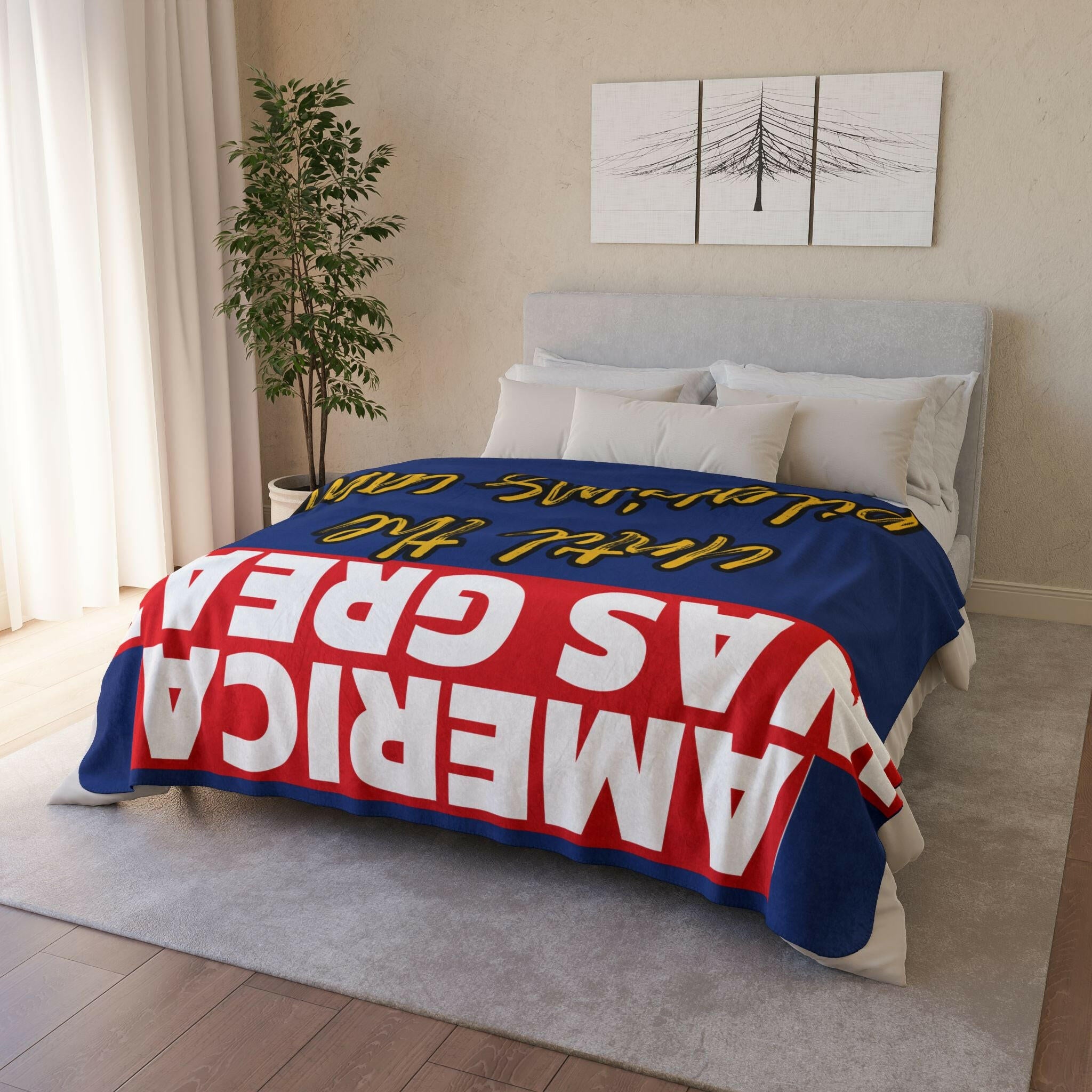 'America Was Great' Fleece Sherpa Blanket - MKCM Modern Designs