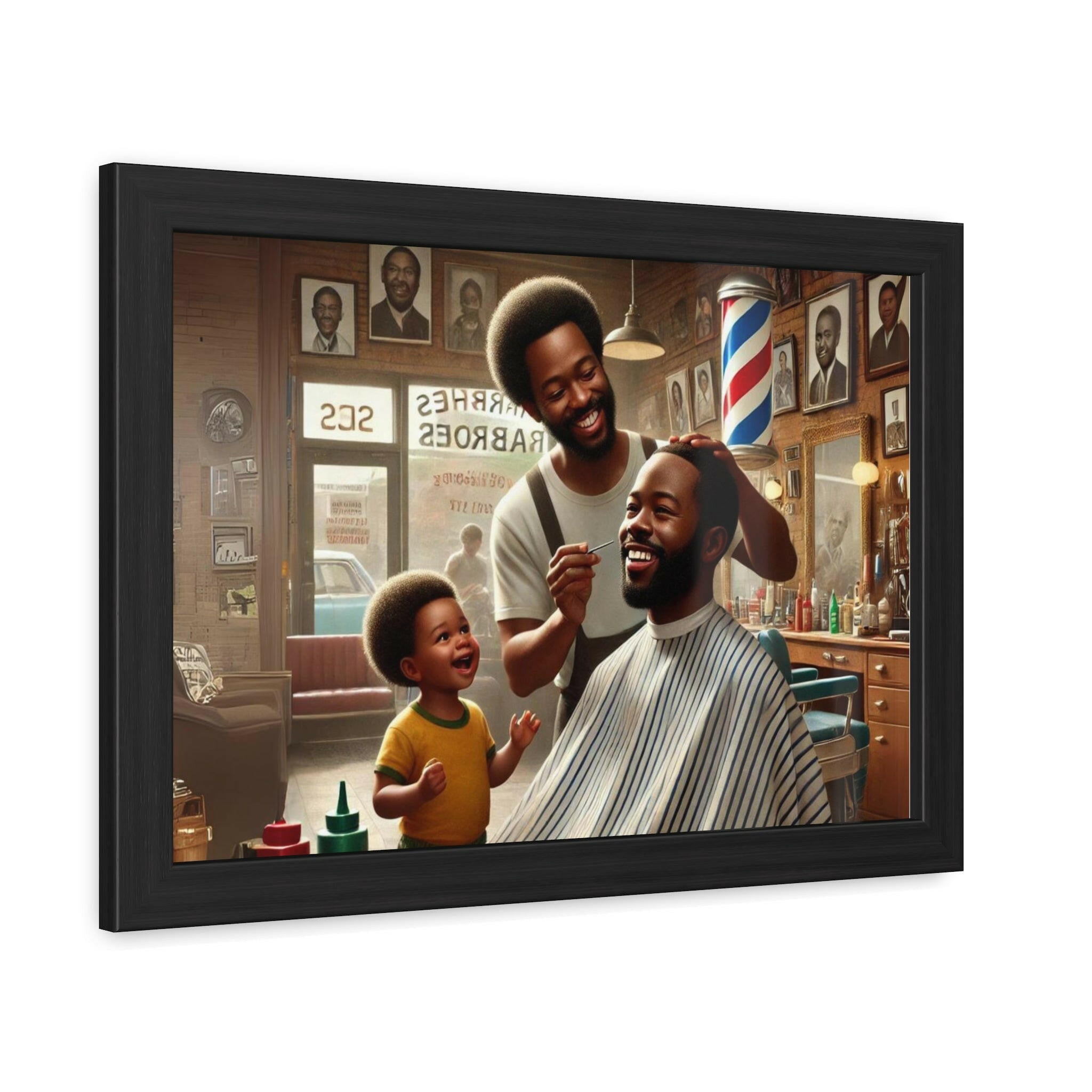 Barbershop Legacy Framed Art - MKCM Modern Designs