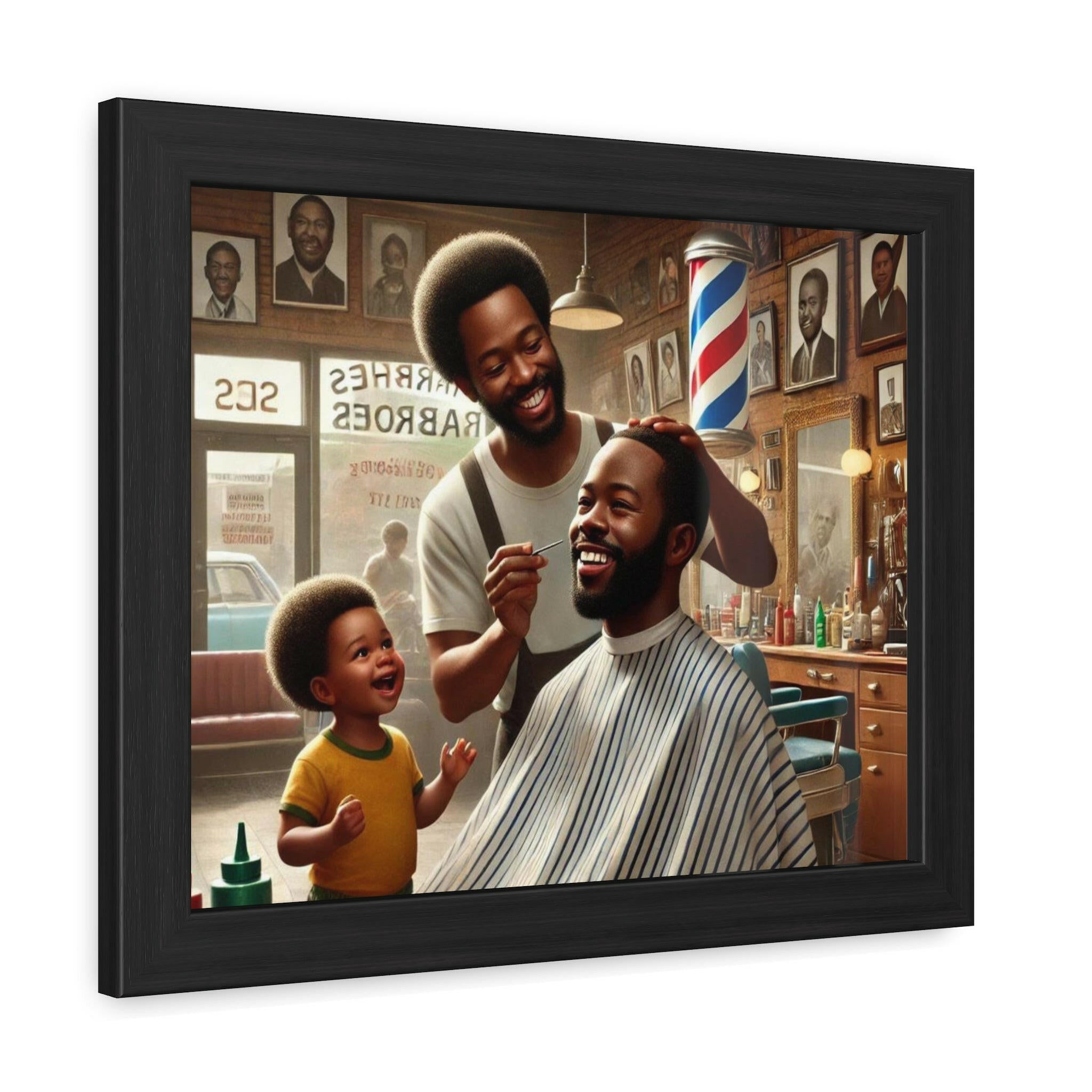 Barbershop Legacy Framed Art - MKCM Modern Designs