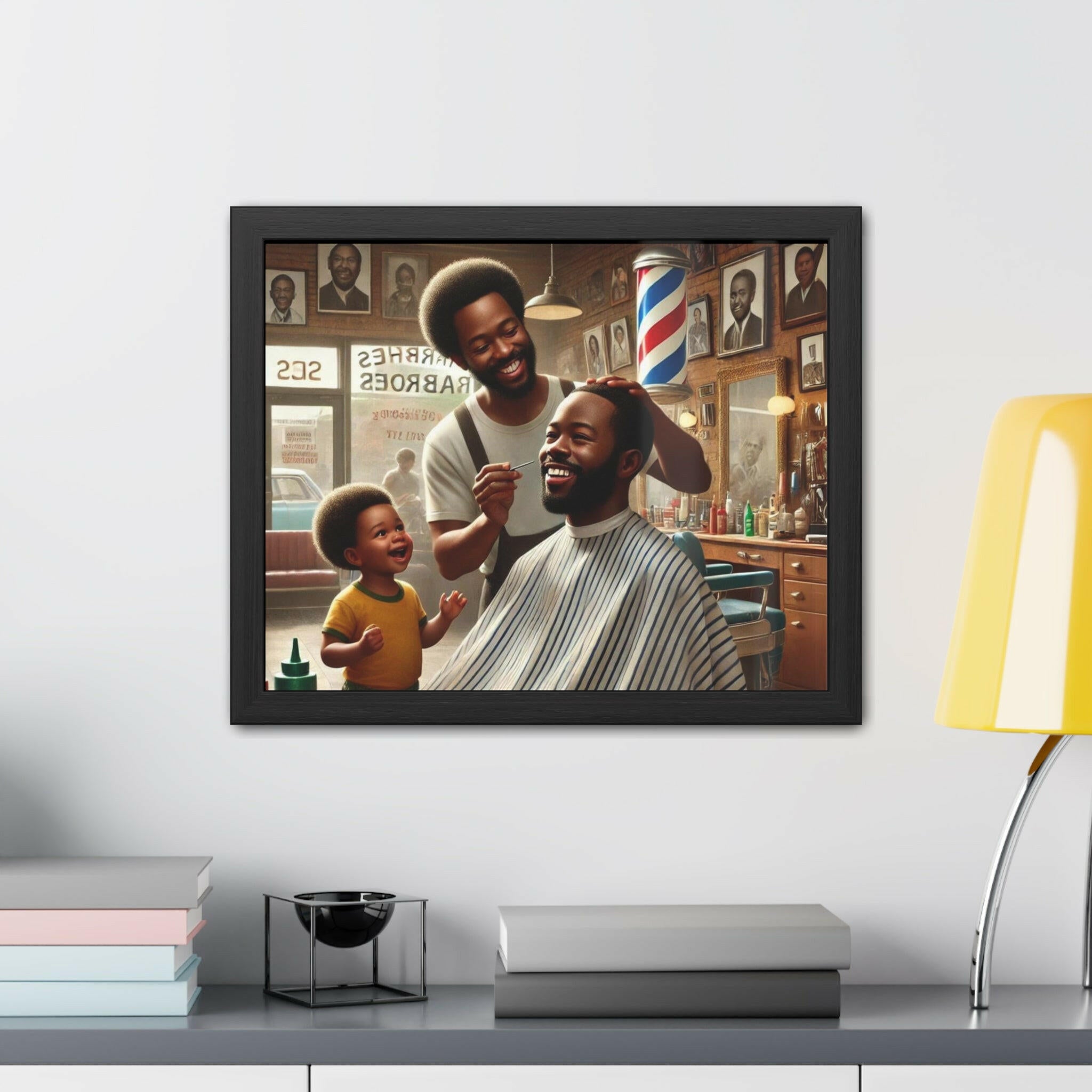 Barbershop Legacy Framed Art - MKCM Modern Designs