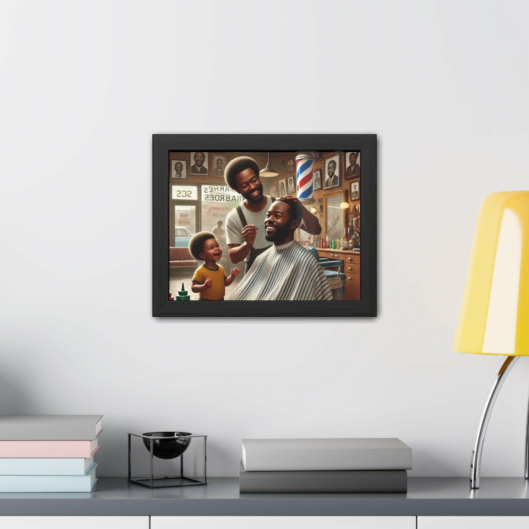 Barbershop Legacy Framed Art - MKCM Modern Designs