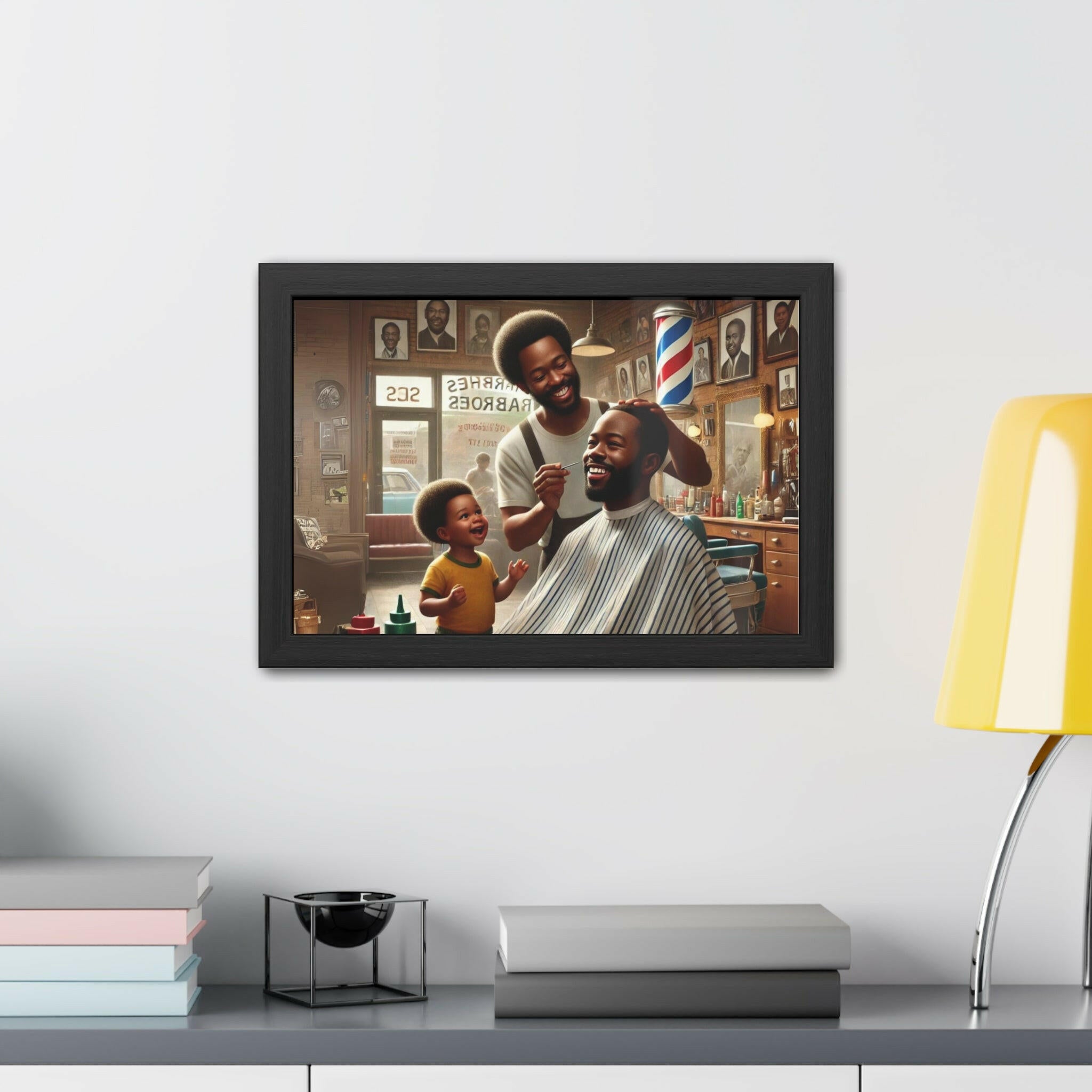 Barbershop Legacy Framed Art - MKCM Modern Designs