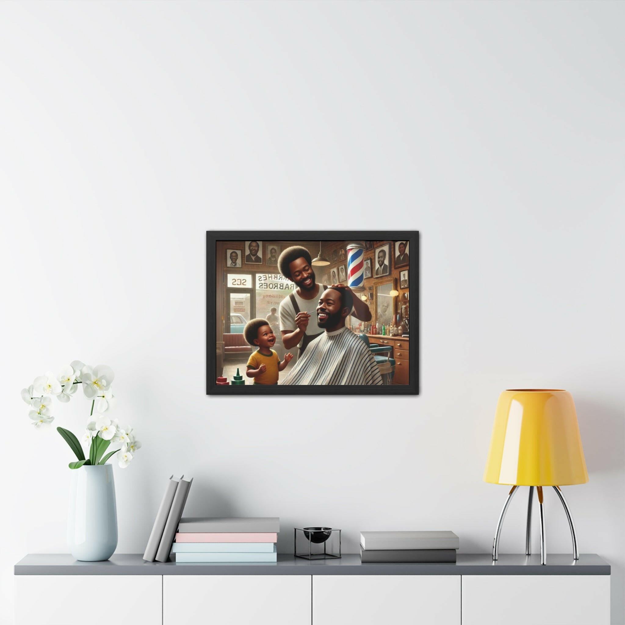 Barbershop Legacy Framed Art - MKCM Modern Designs