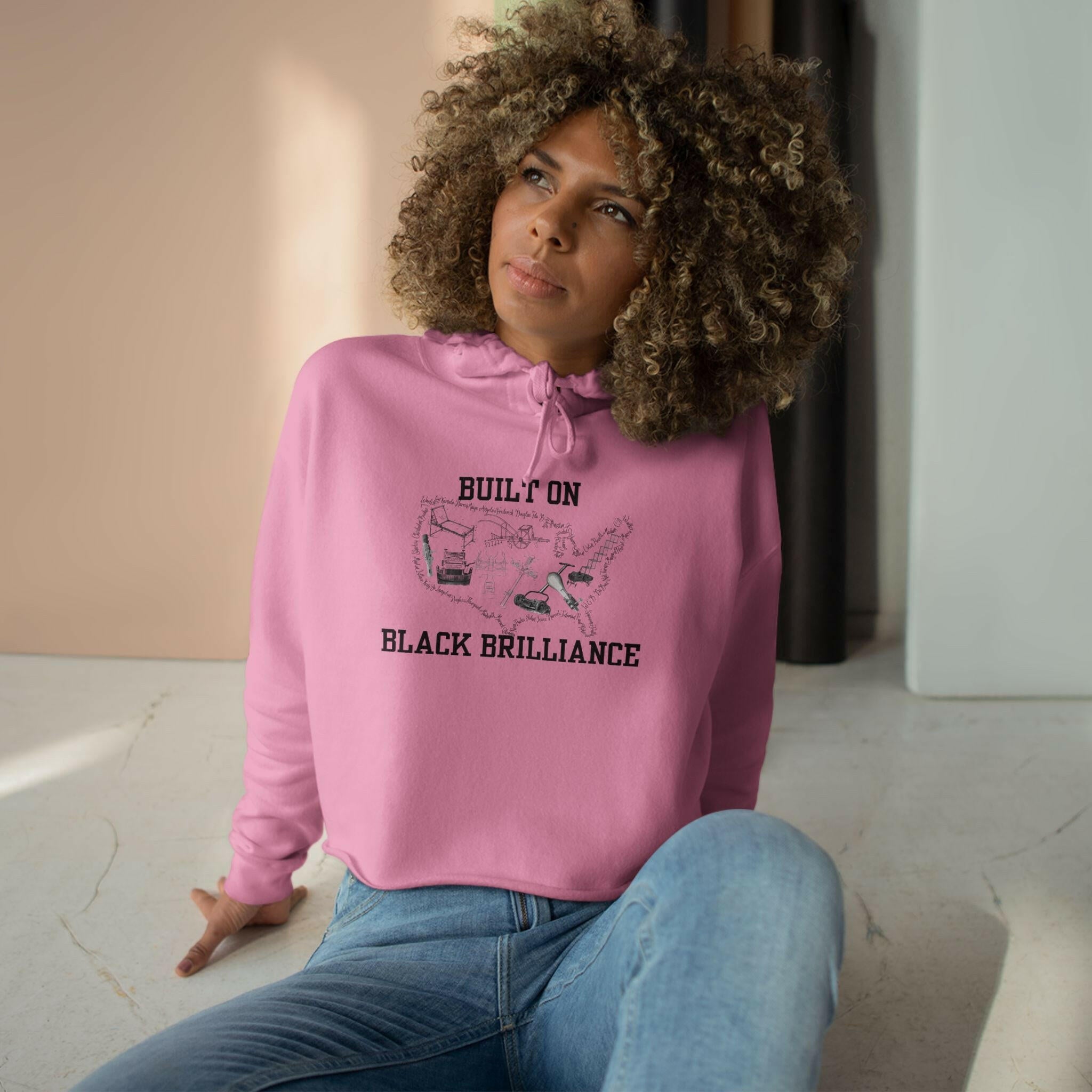 'Black Brilliance' Crop Hoodie - MKCM Modern Designs