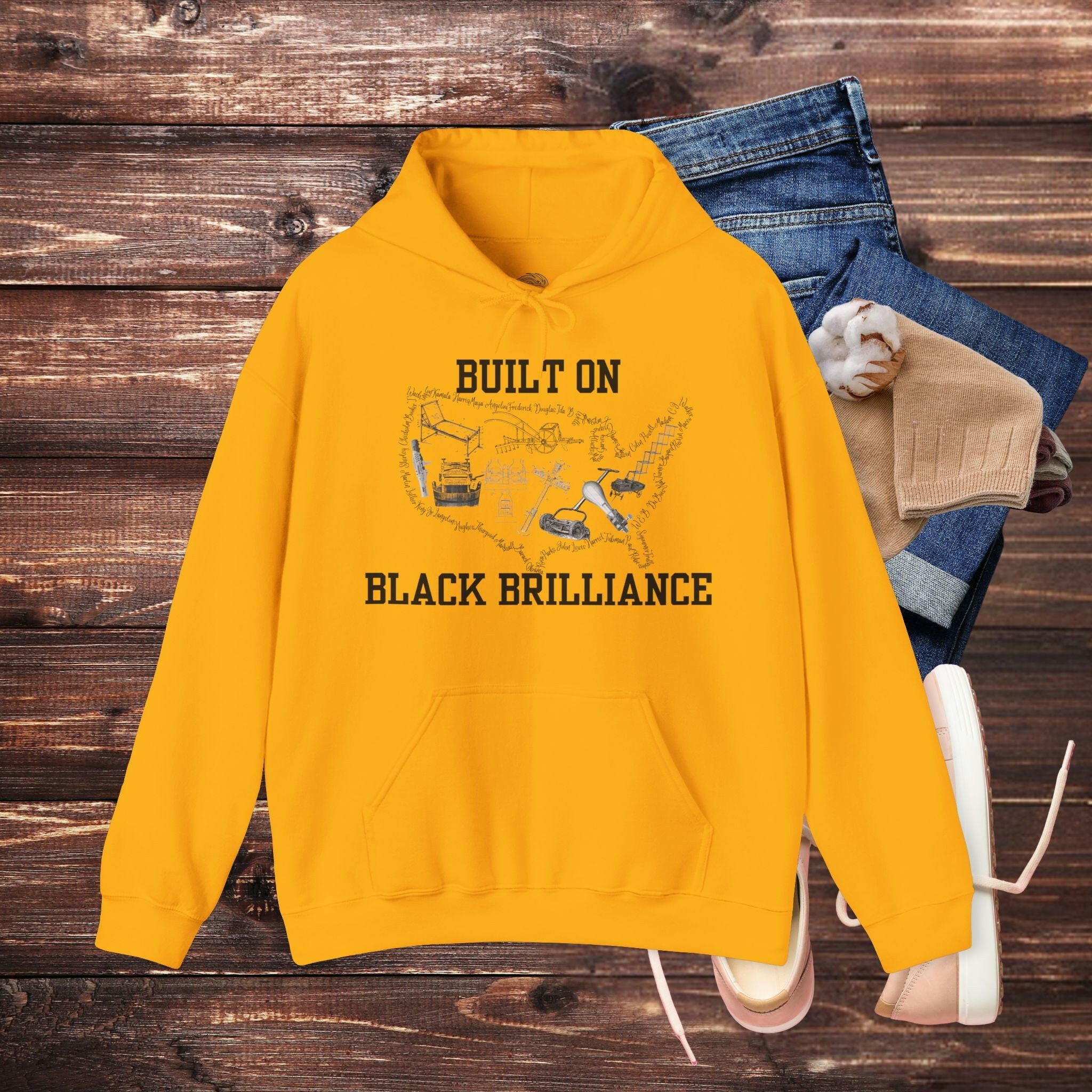 'Black Brilliance' Men's Hoodie - MKCM Modern Designs