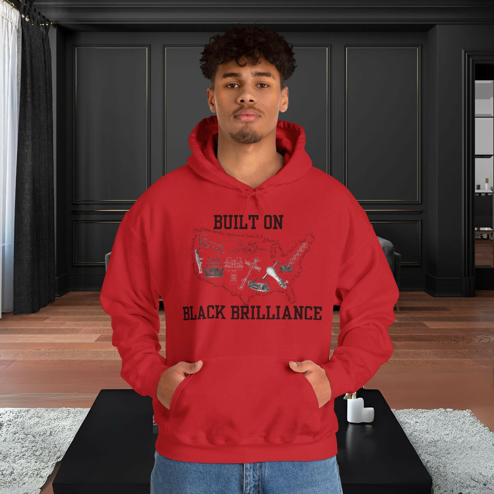 'Black Brilliance' Men's Hoodie - MKCM Modern Designs