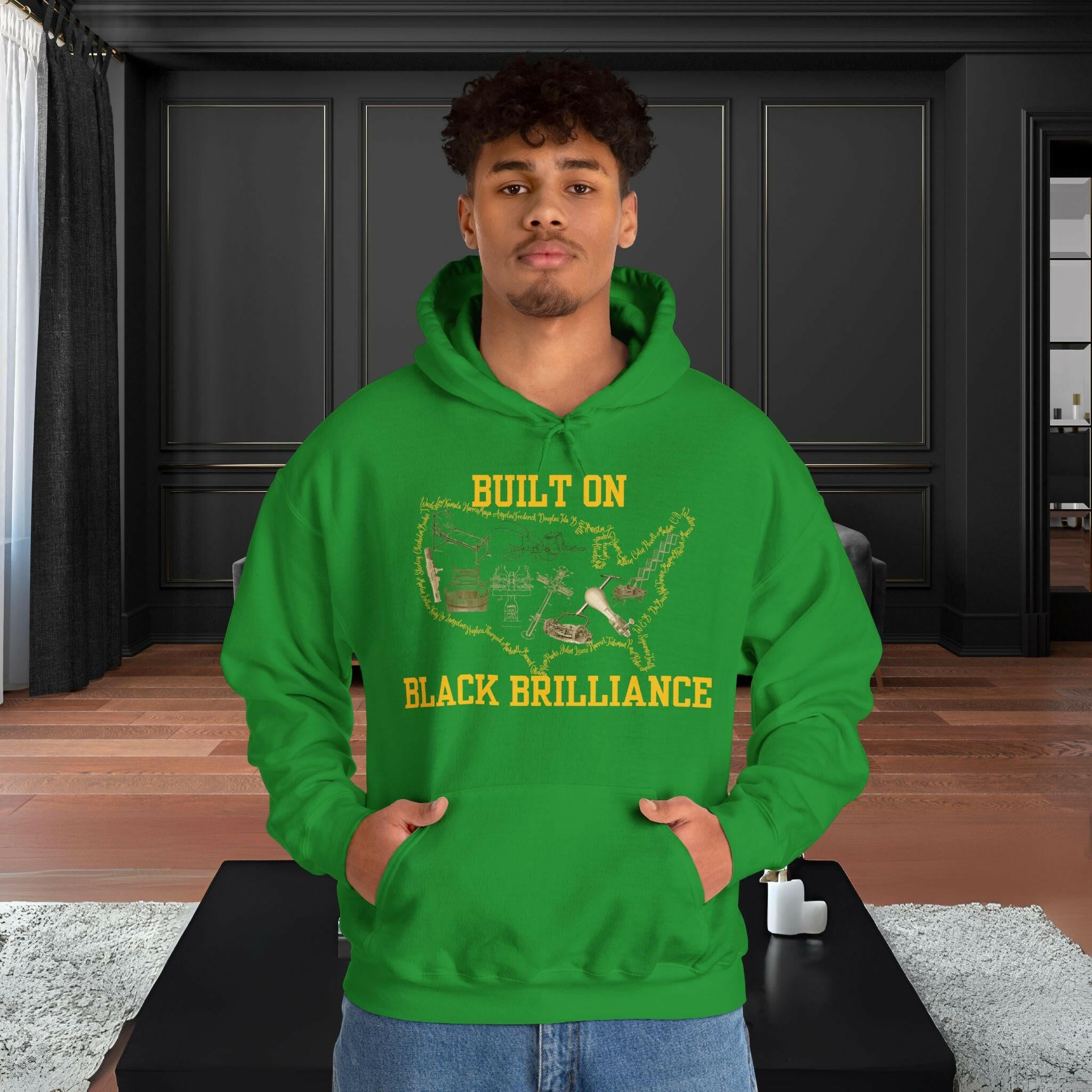 'Black Brilliance' Men's Hoodie - MKCM Modern Designs