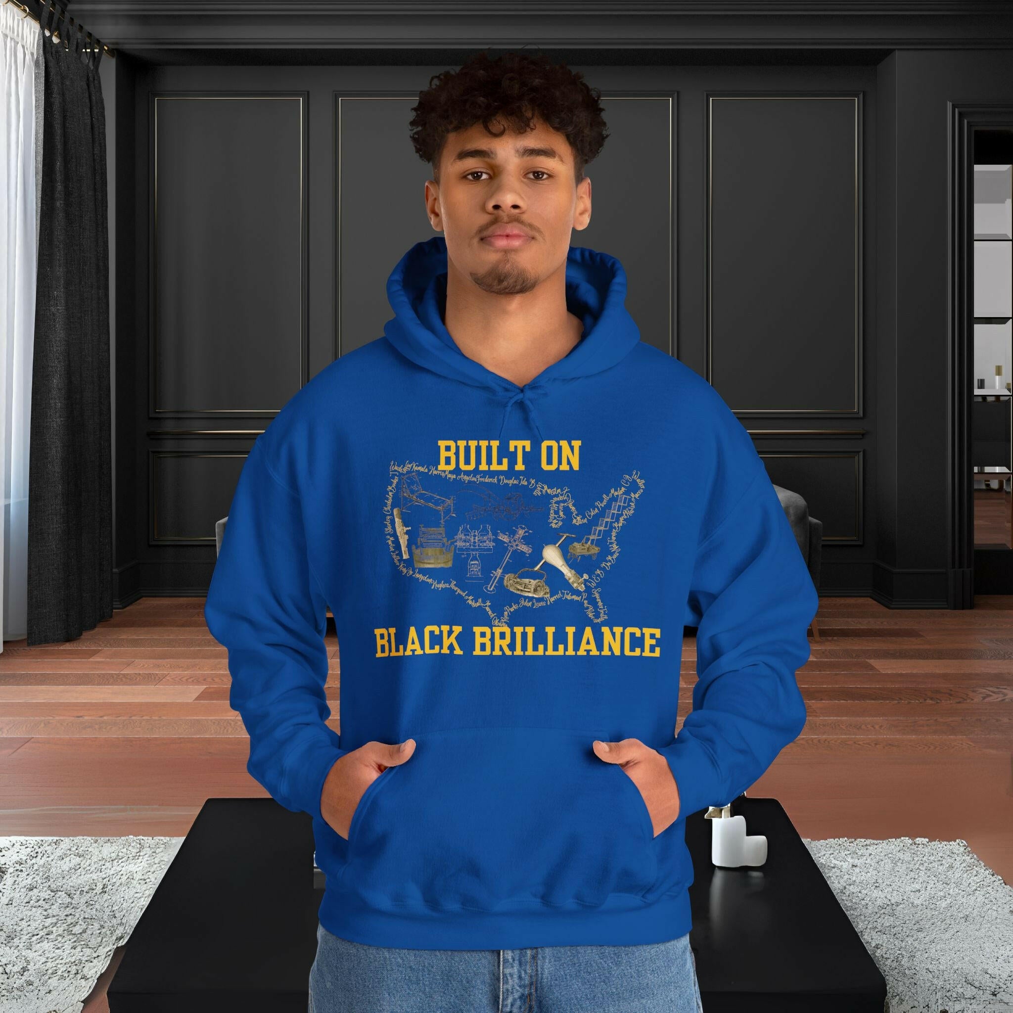 'Black Brilliance' Men's Hoodie - MKCM Modern Designs