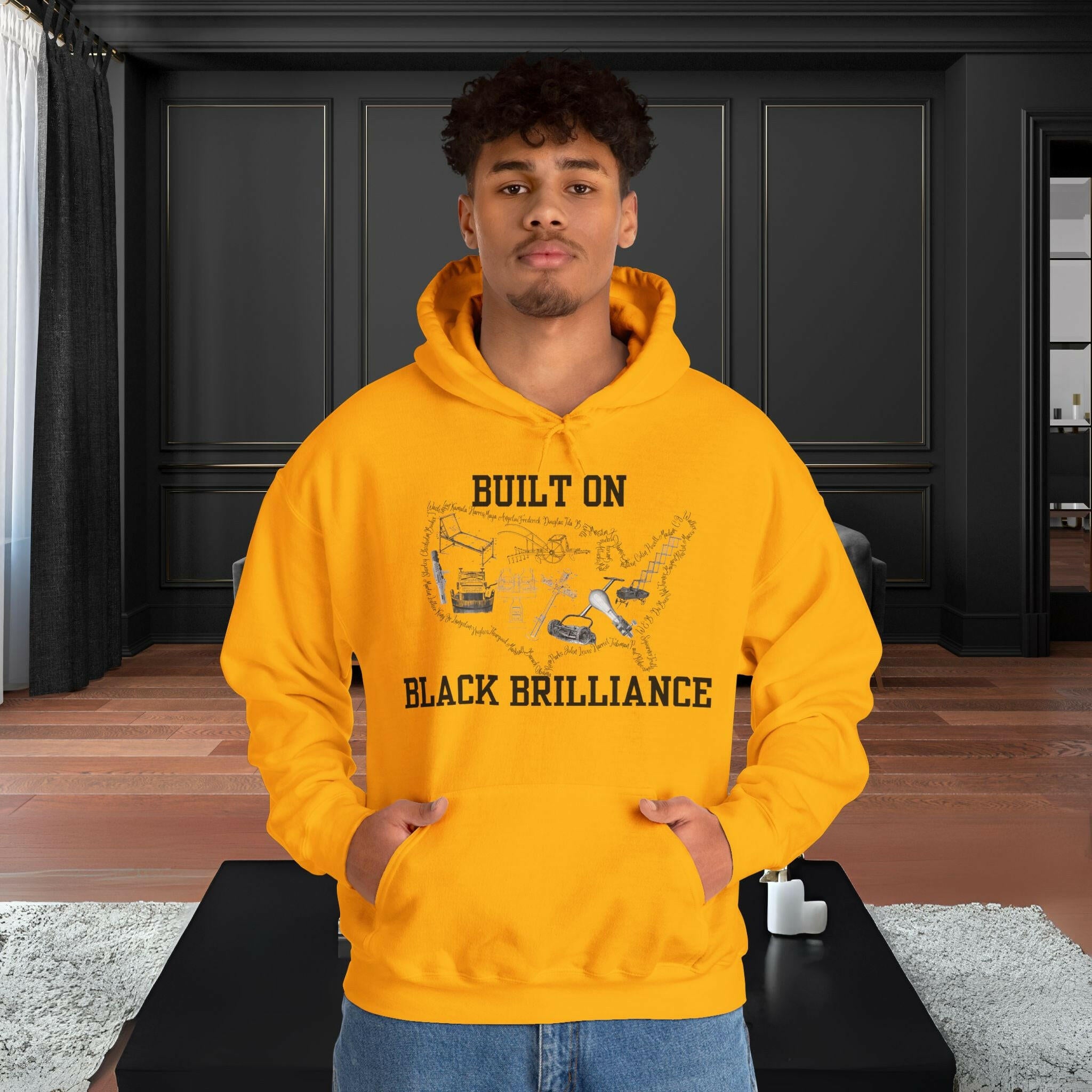 'Black Brilliance' Men's Hoodie - MKCM Modern Designs