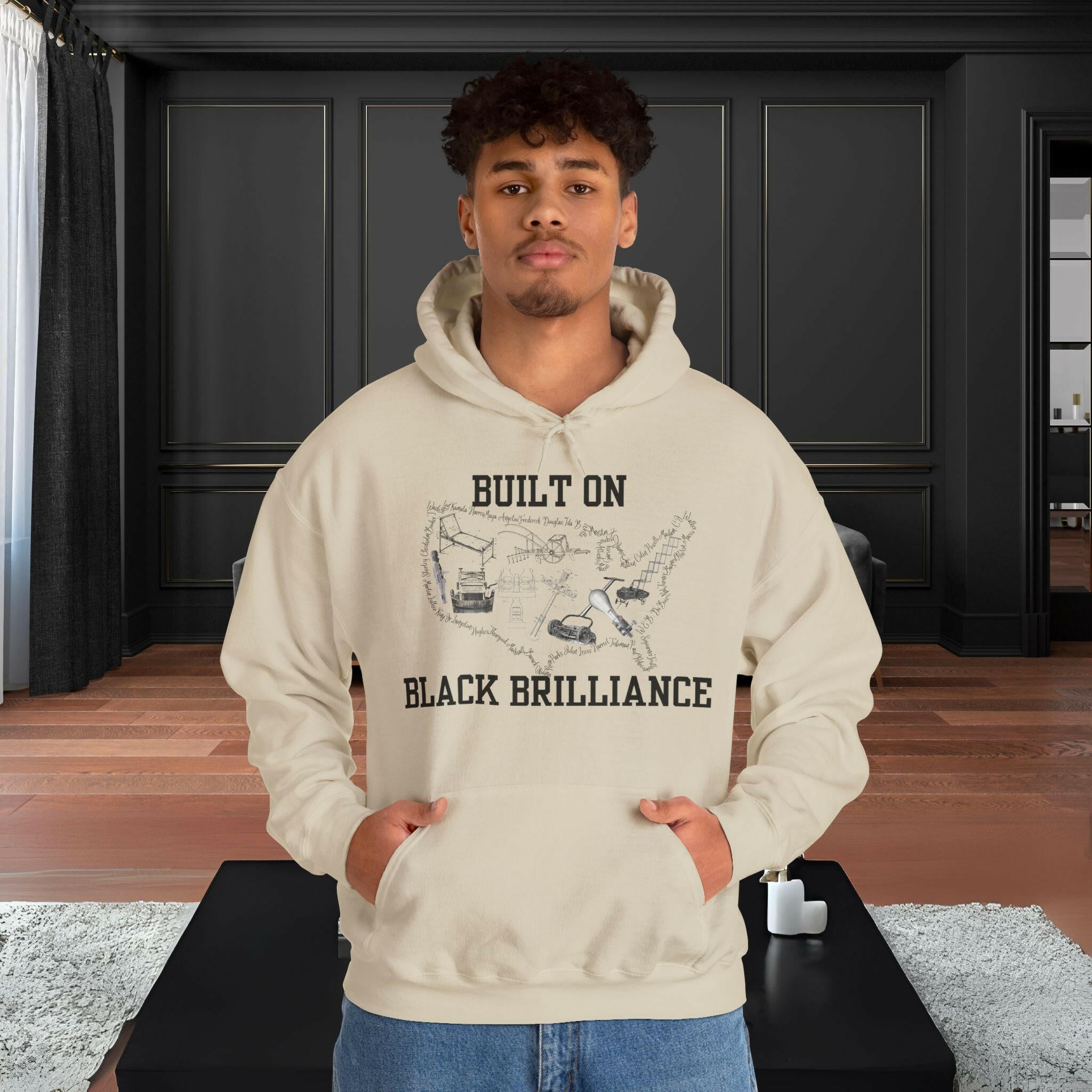 'Black Brilliance' Men's Hoodie - MKCM Modern Designs