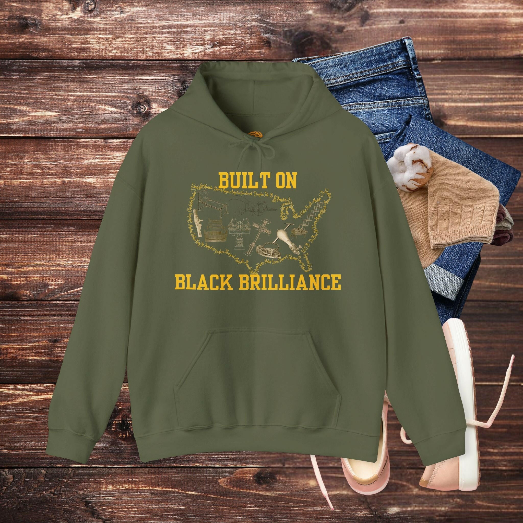 'Black Brilliance' Men's Hoodie - MKCM Modern Designs