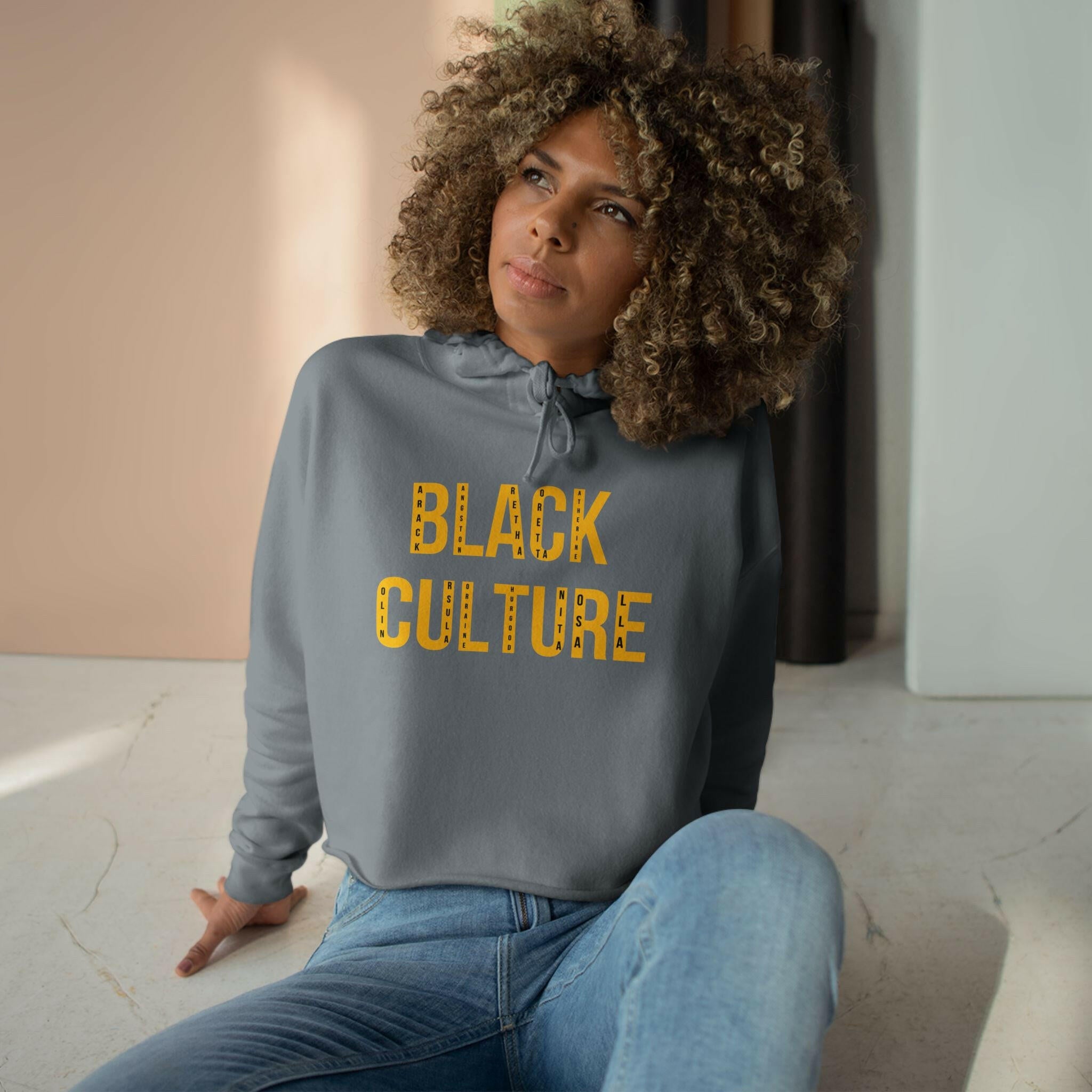 'Black Culture' Crop Hoodie - MKCM Modern Designs