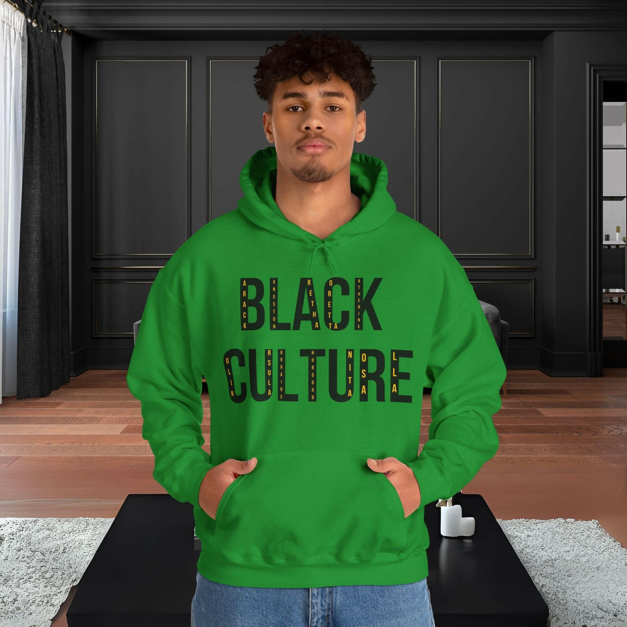 'BLACK Culture' Men's Hoodie - MKCM Modern Designs