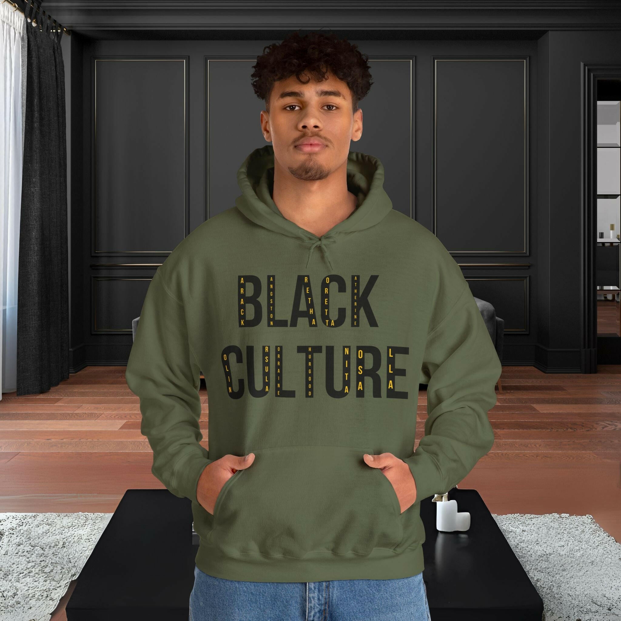 'BLACK Culture' Men's Hoodie - MKCM Modern Designs