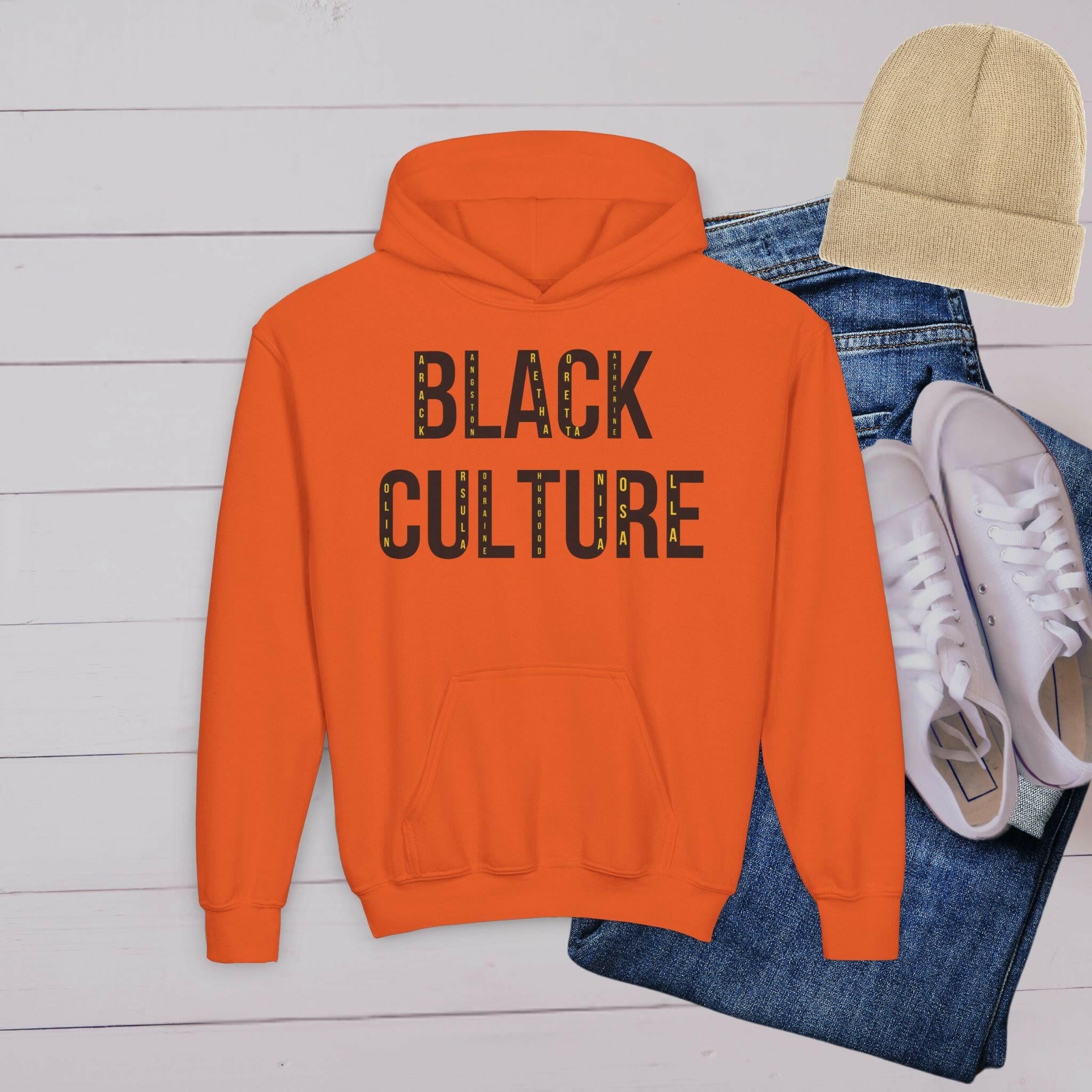 'BLACK Culture ’ Youth Hoodie - MKCM Modern Designs