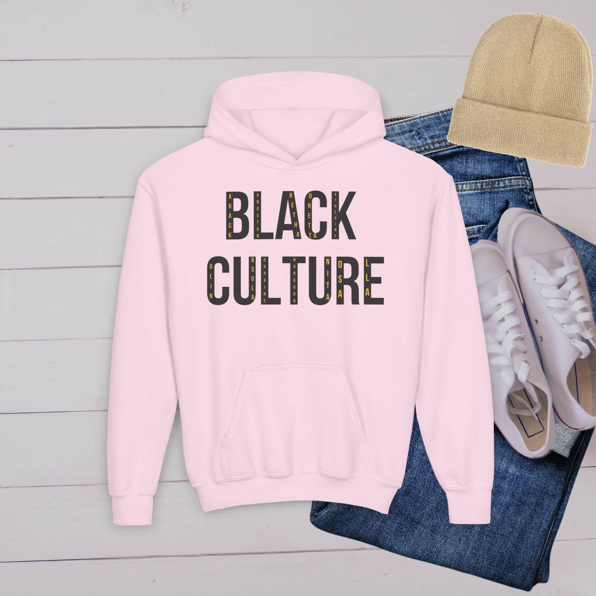 'BLACK Culture ’ Youth Hoodie - MKCM Modern Designs