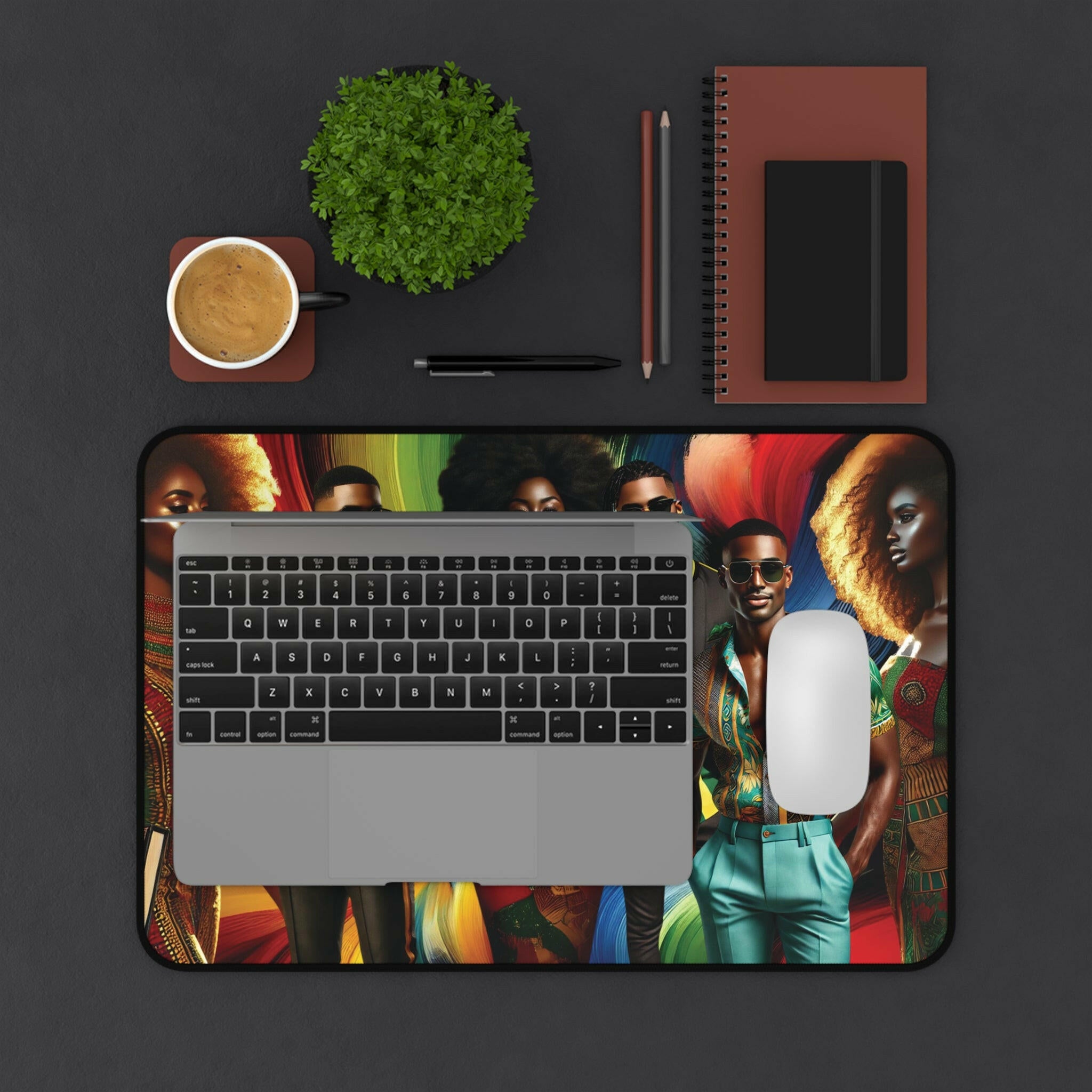 Black Excellence Desk Mat - MKCM Modern Designs