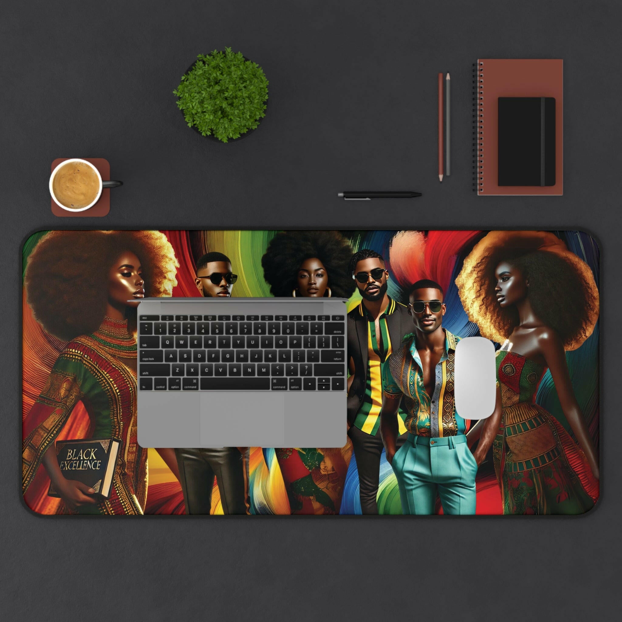 Black Excellence Desk Mat - MKCM Modern Designs