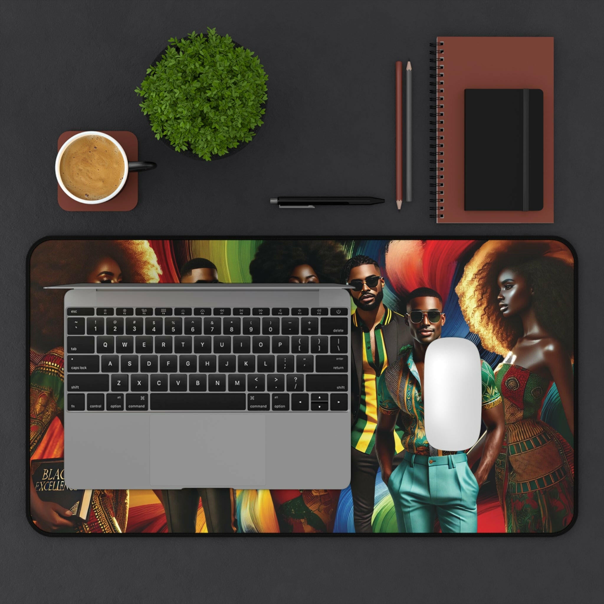 Black Excellence Desk Mat - MKCM Modern Designs