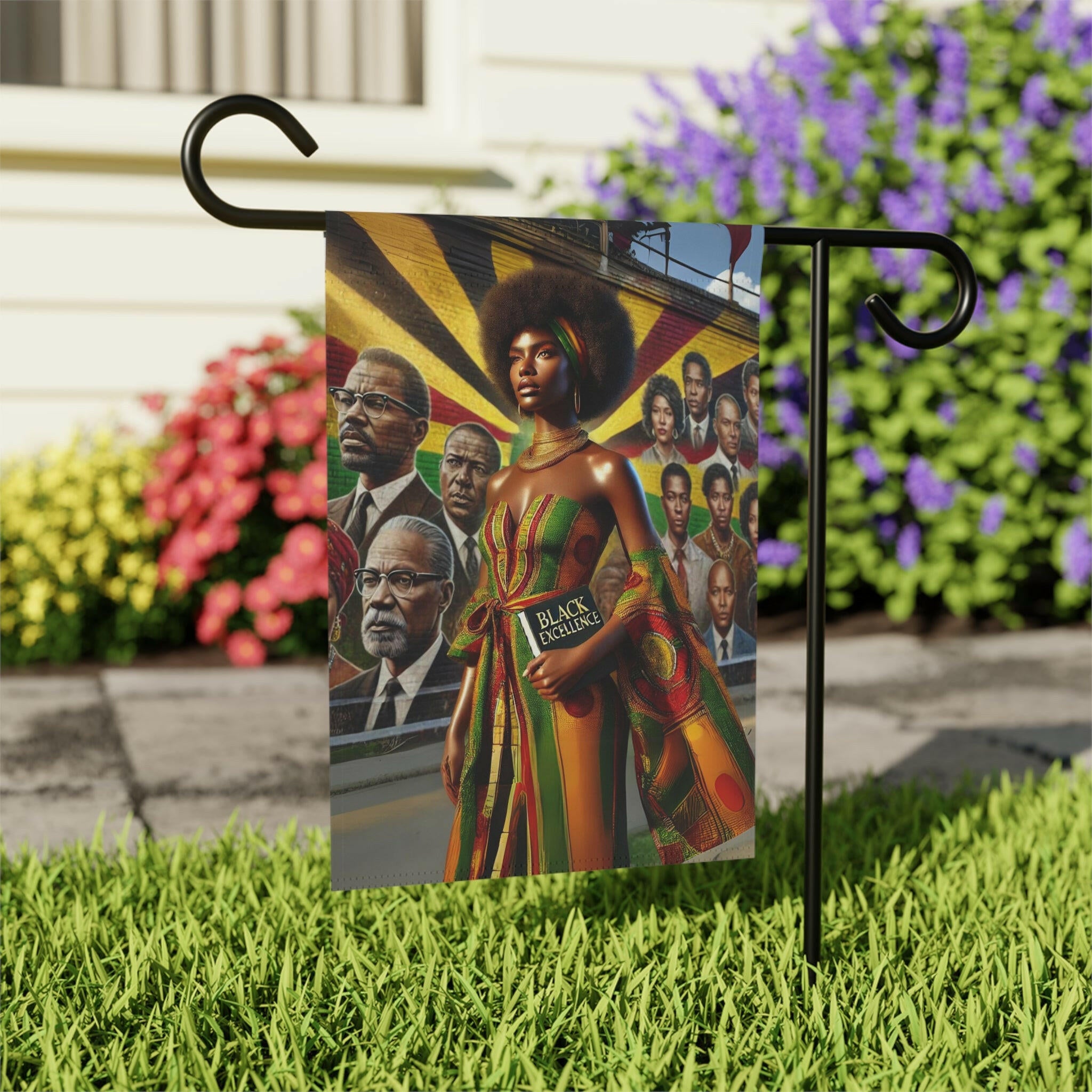 Black Excellence Woman Yard Flag - MKCM Modern Designs