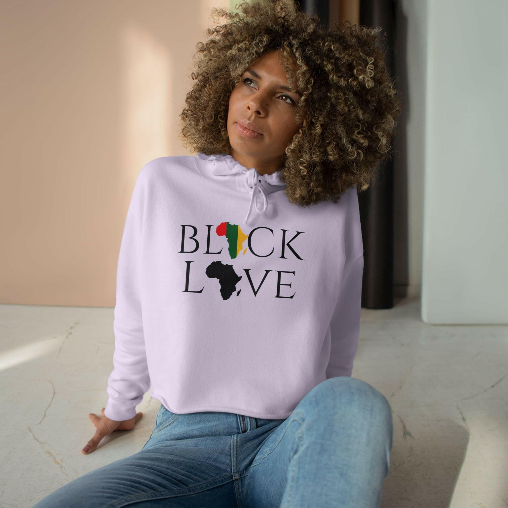 'Black Love' Crop Hoodie - MKCM Modern Designs