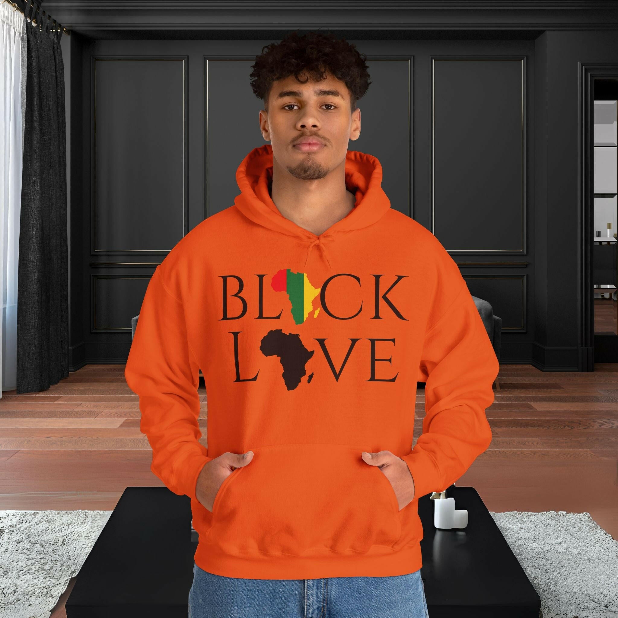 'Black Love' Men's Hoodie - MKCM Modern Designs