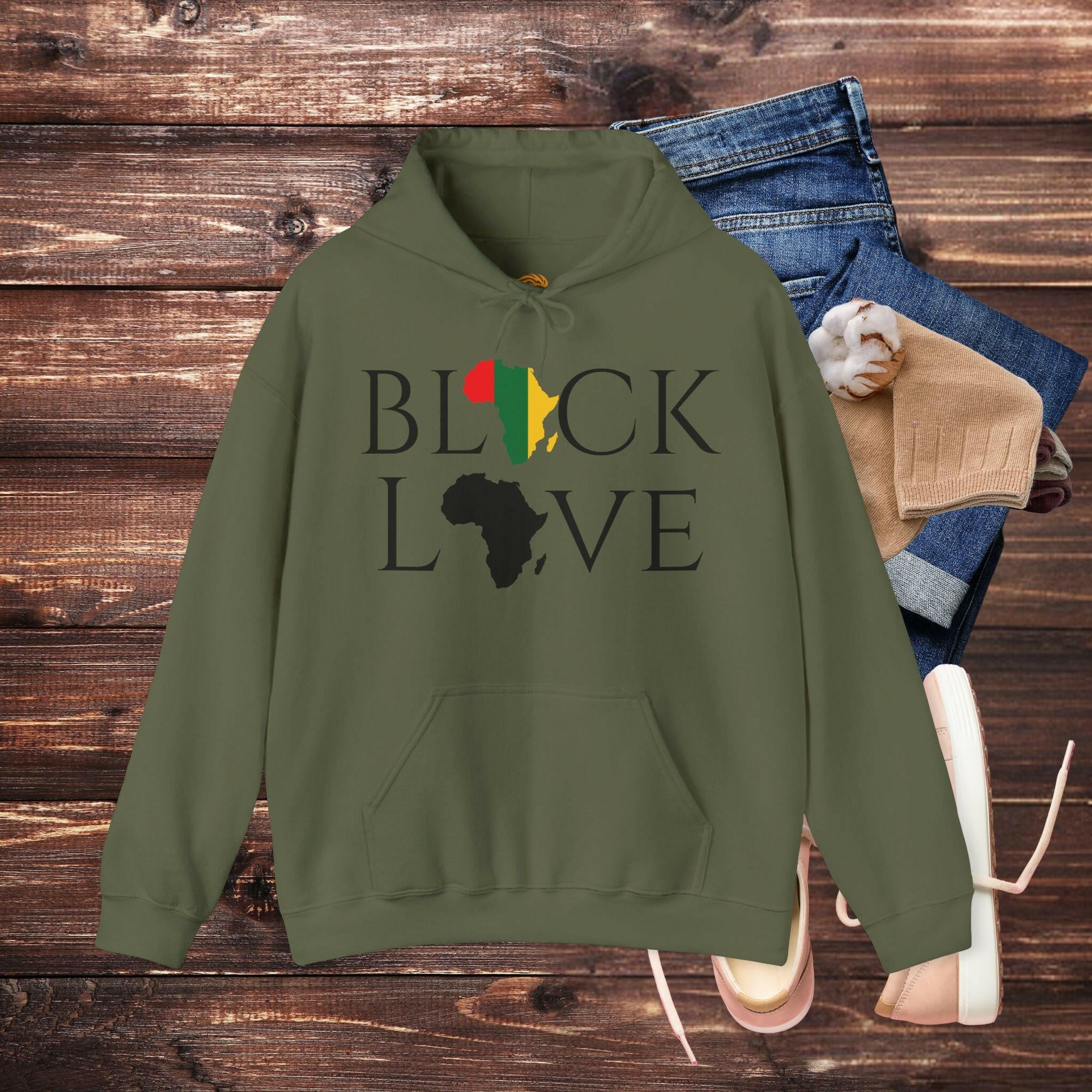 'Black Love' Men's Hoodie - MKCM Modern Designs