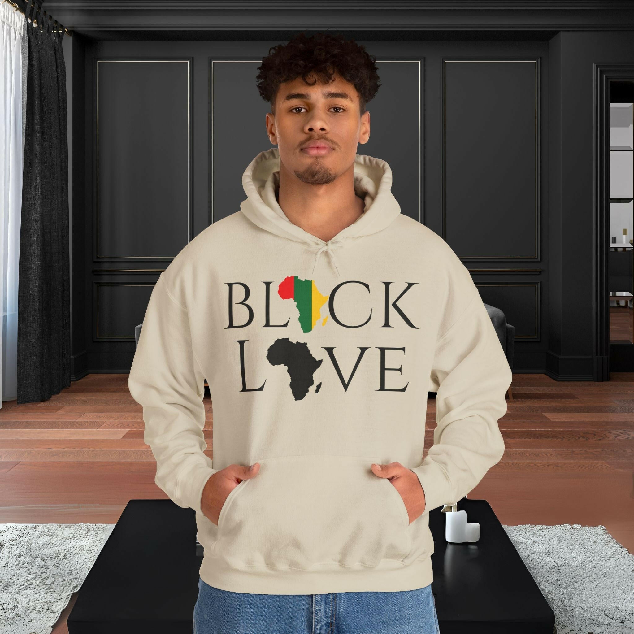 'Black Love' Men's Hoodie - MKCM Modern Designs