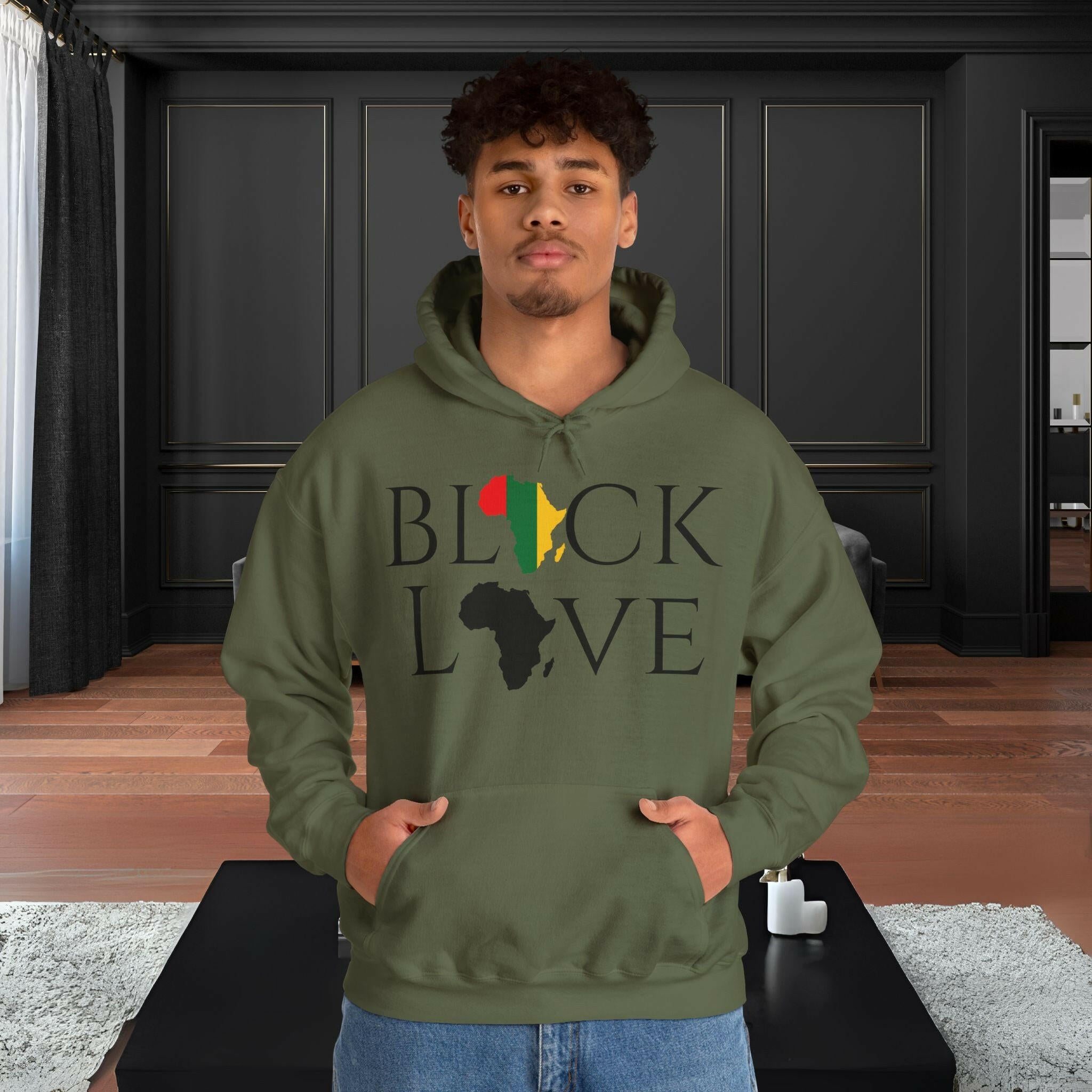 'Black Love' Men's Hoodie - MKCM Modern Designs