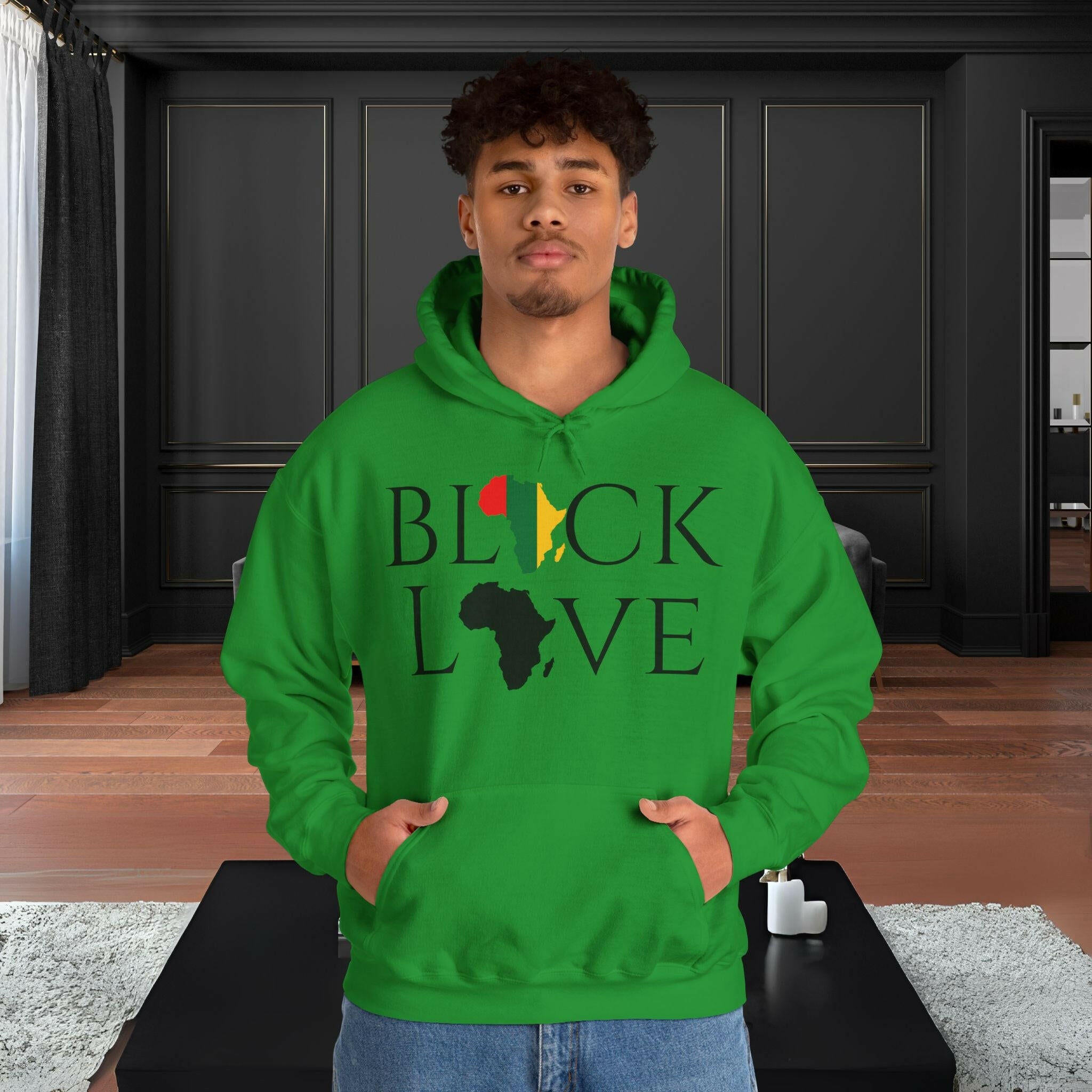 'Black Love' Men's Hoodie - MKCM Modern Designs