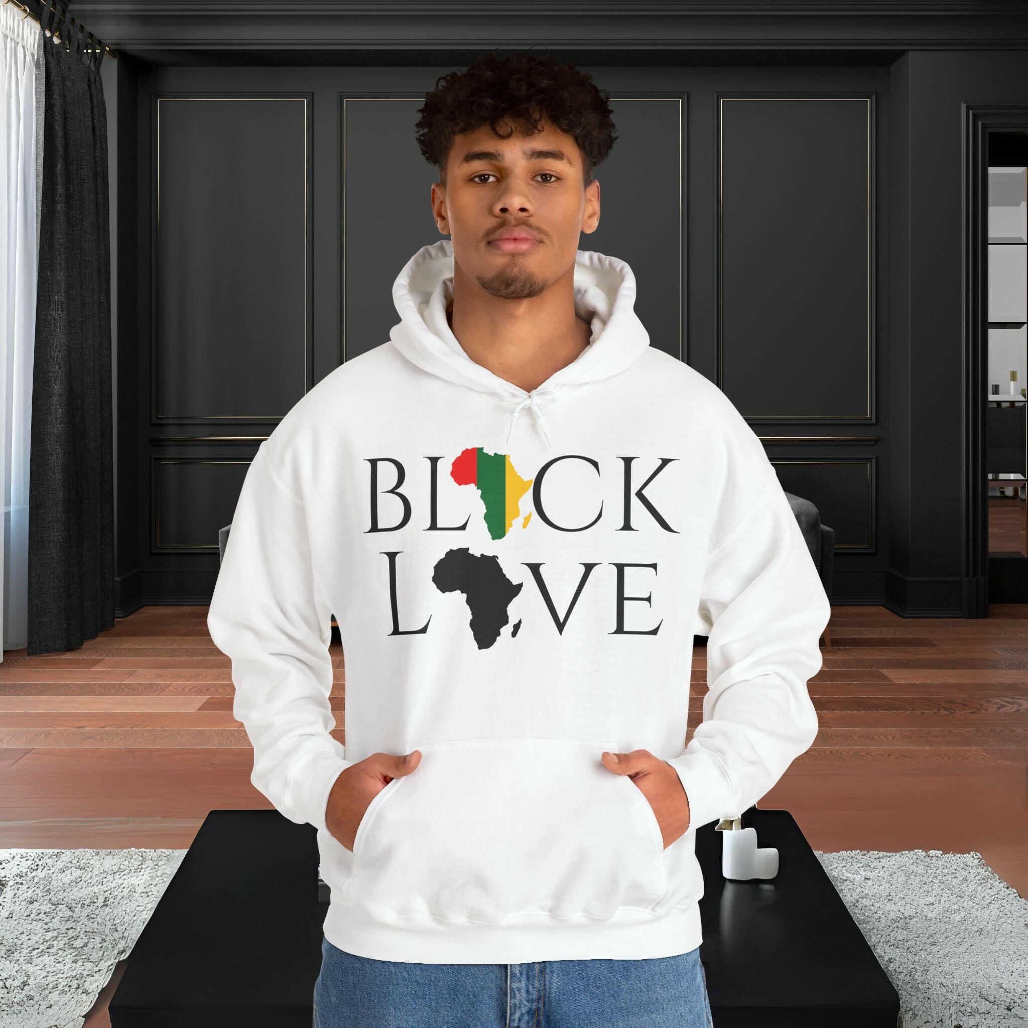 'Black Love' Men's Hoodie - MKCM Modern Designs