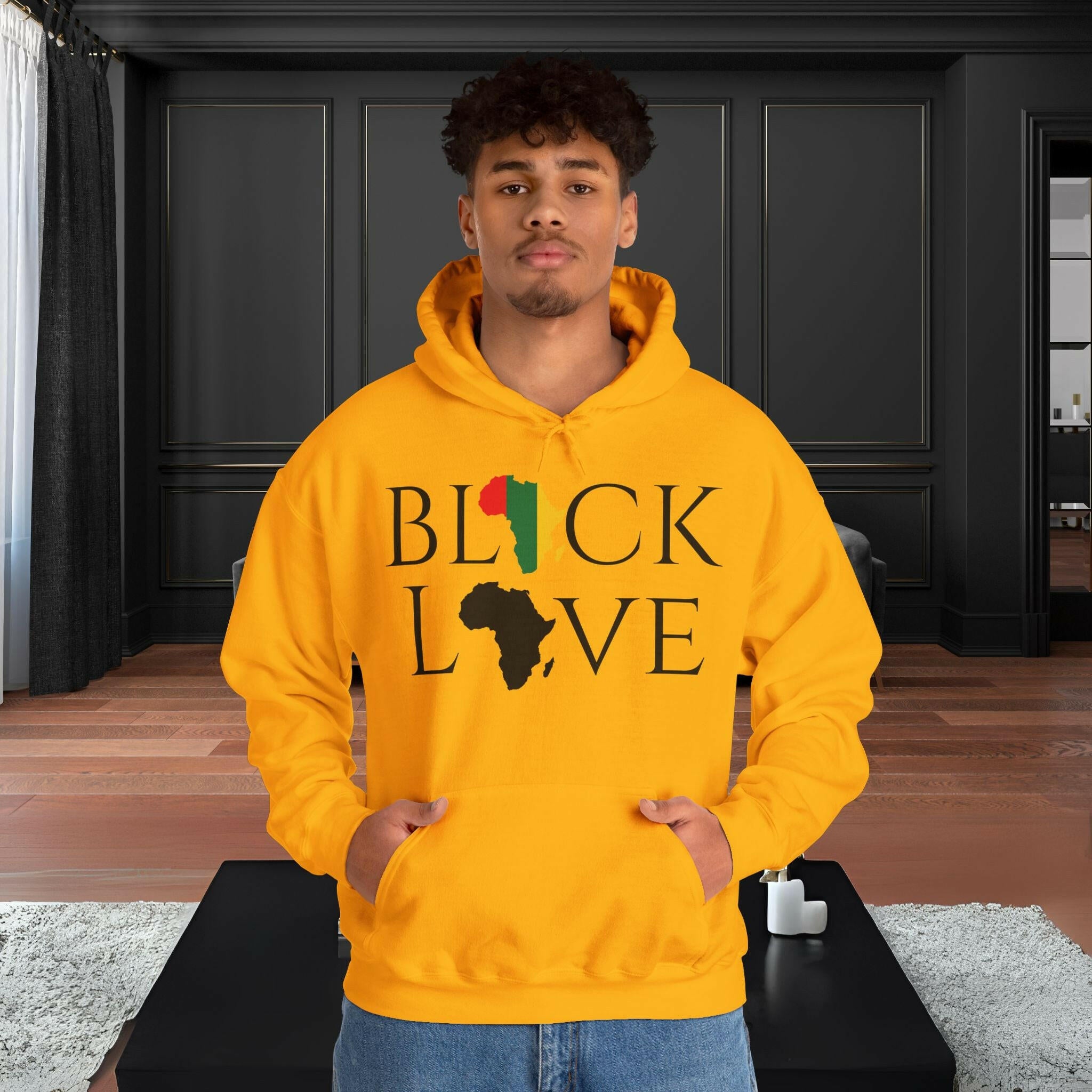 'Black Love' Men's Hoodie - MKCM Modern Designs