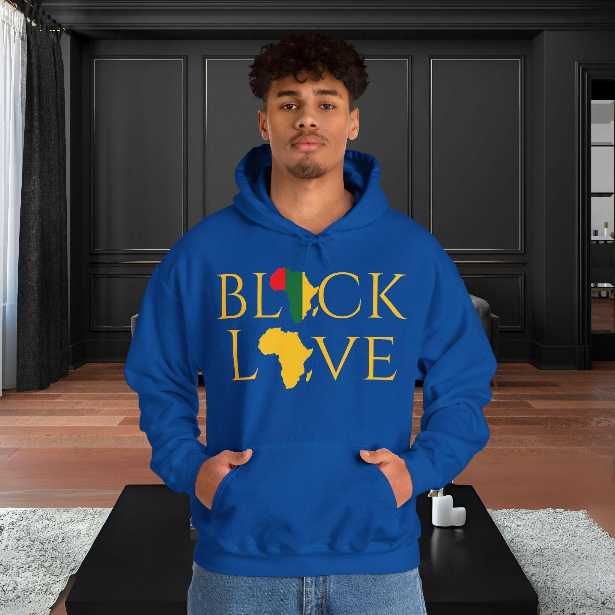 'Black Love' Men's Hoodie - MKCM Modern Designs