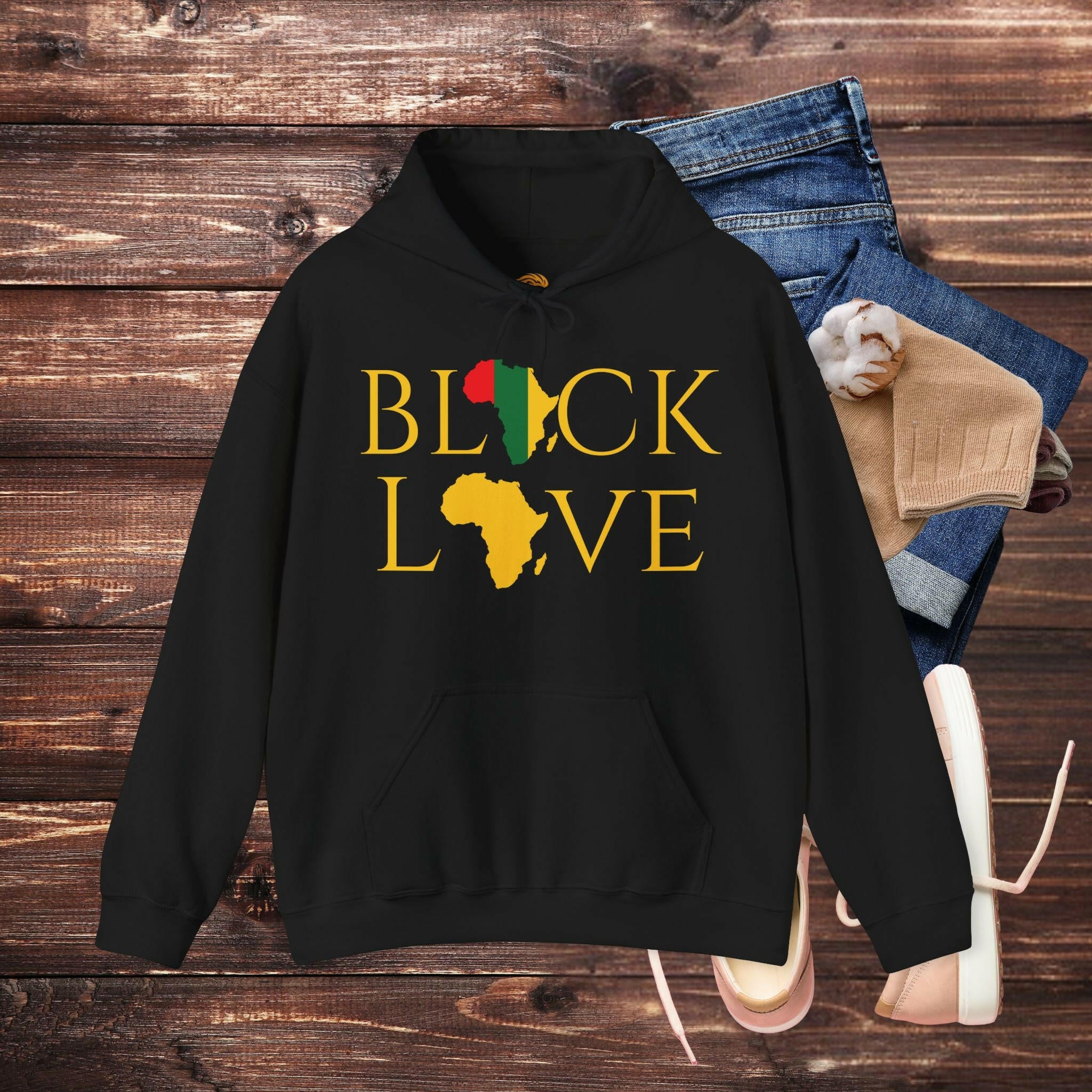 'Black Love' Men's Hoodie - MKCM Modern Designs