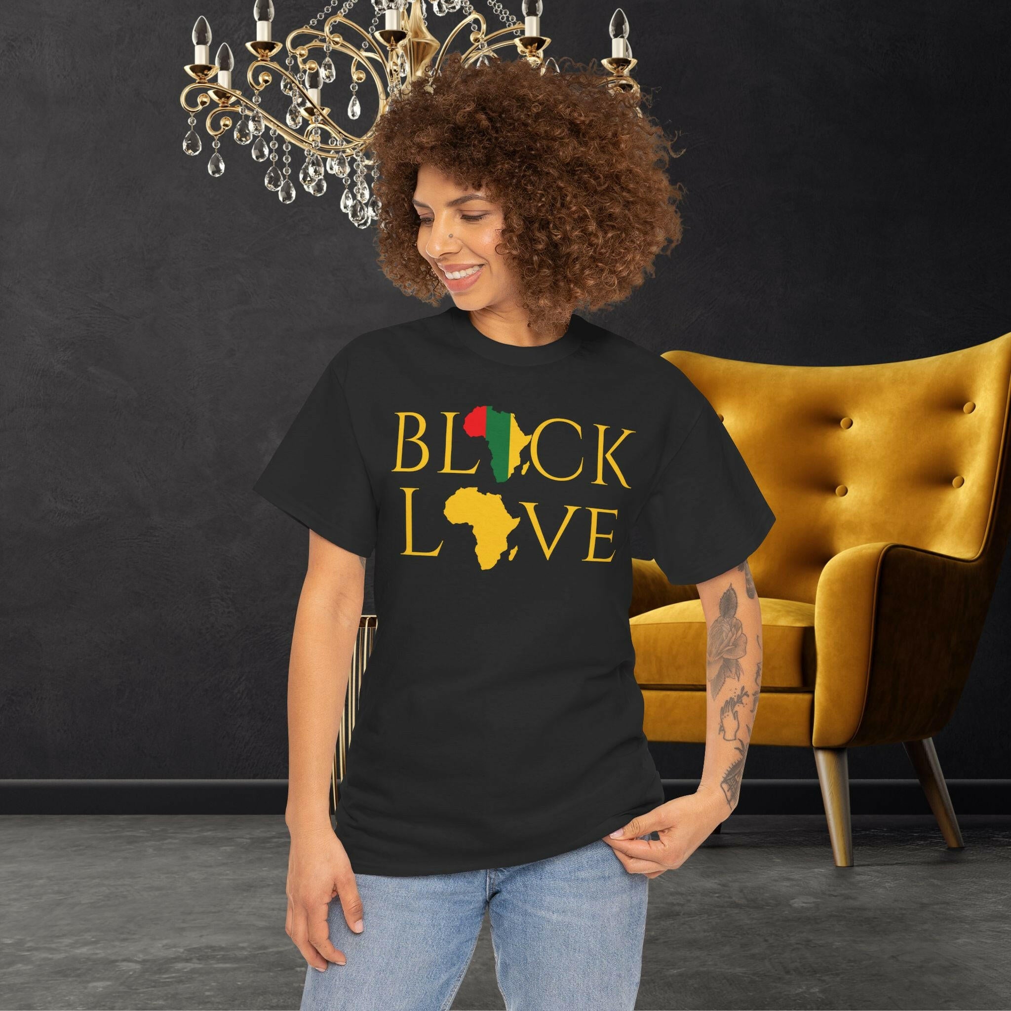 ‘Black Love' Women's Tee - MKCM Modern Designs