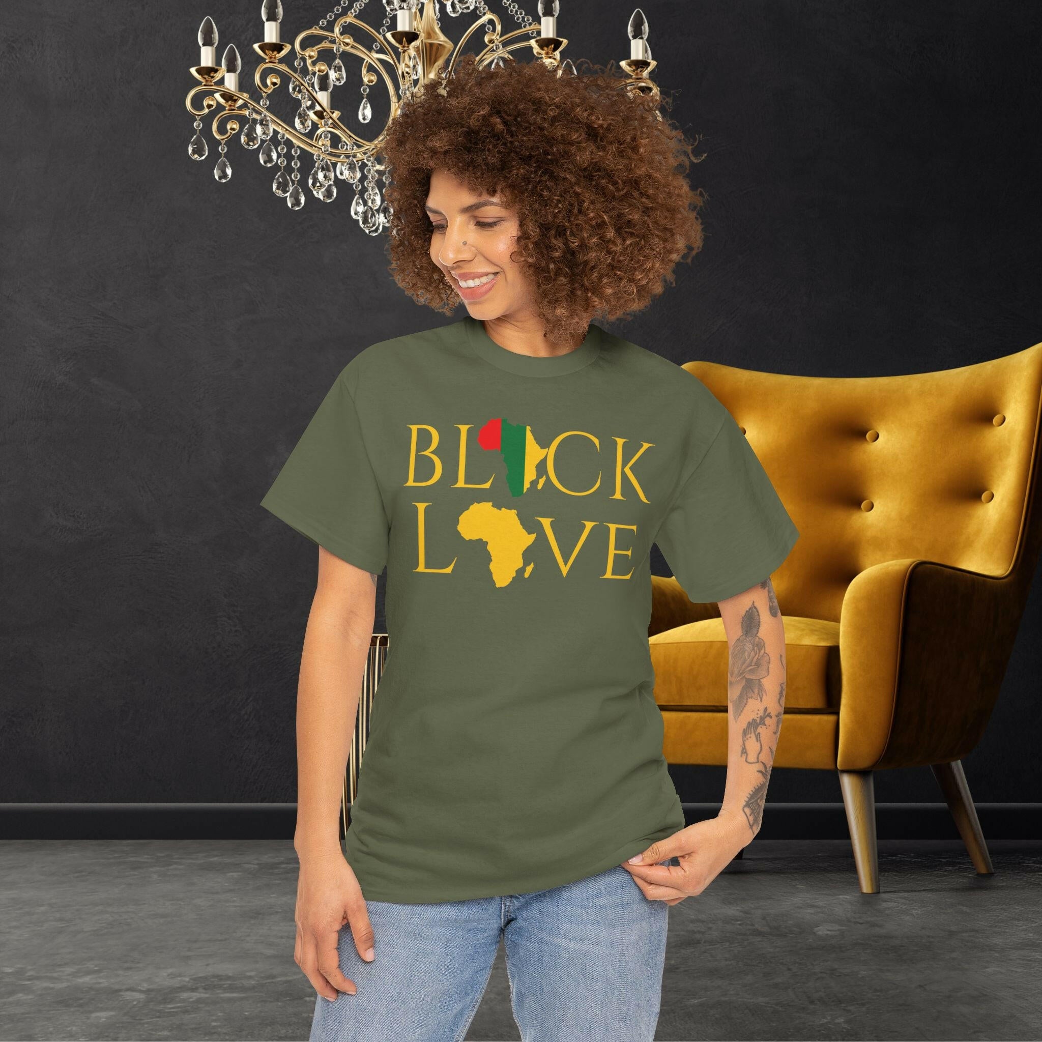 ‘Black Love' Women's Tee - MKCM Modern Designs