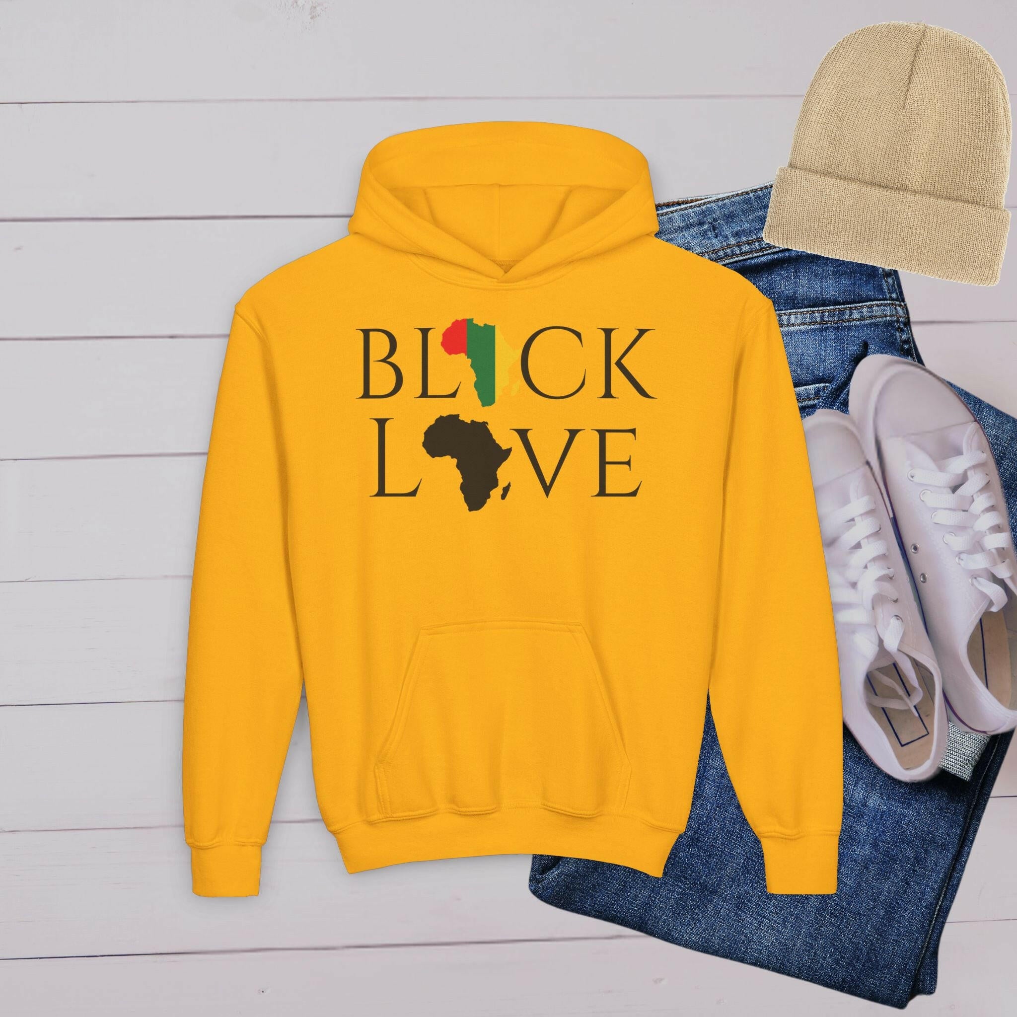 'Black Love’ Youth Hoodie - MKCM Modern Designs