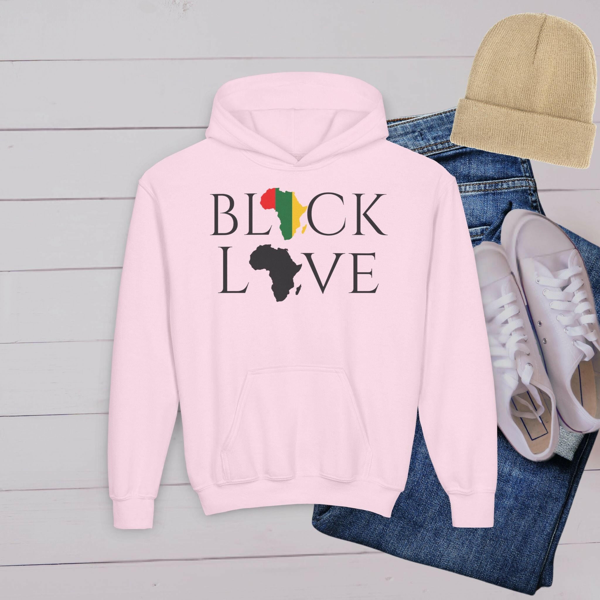 'Black Love’ Youth Hoodie - MKCM Modern Designs